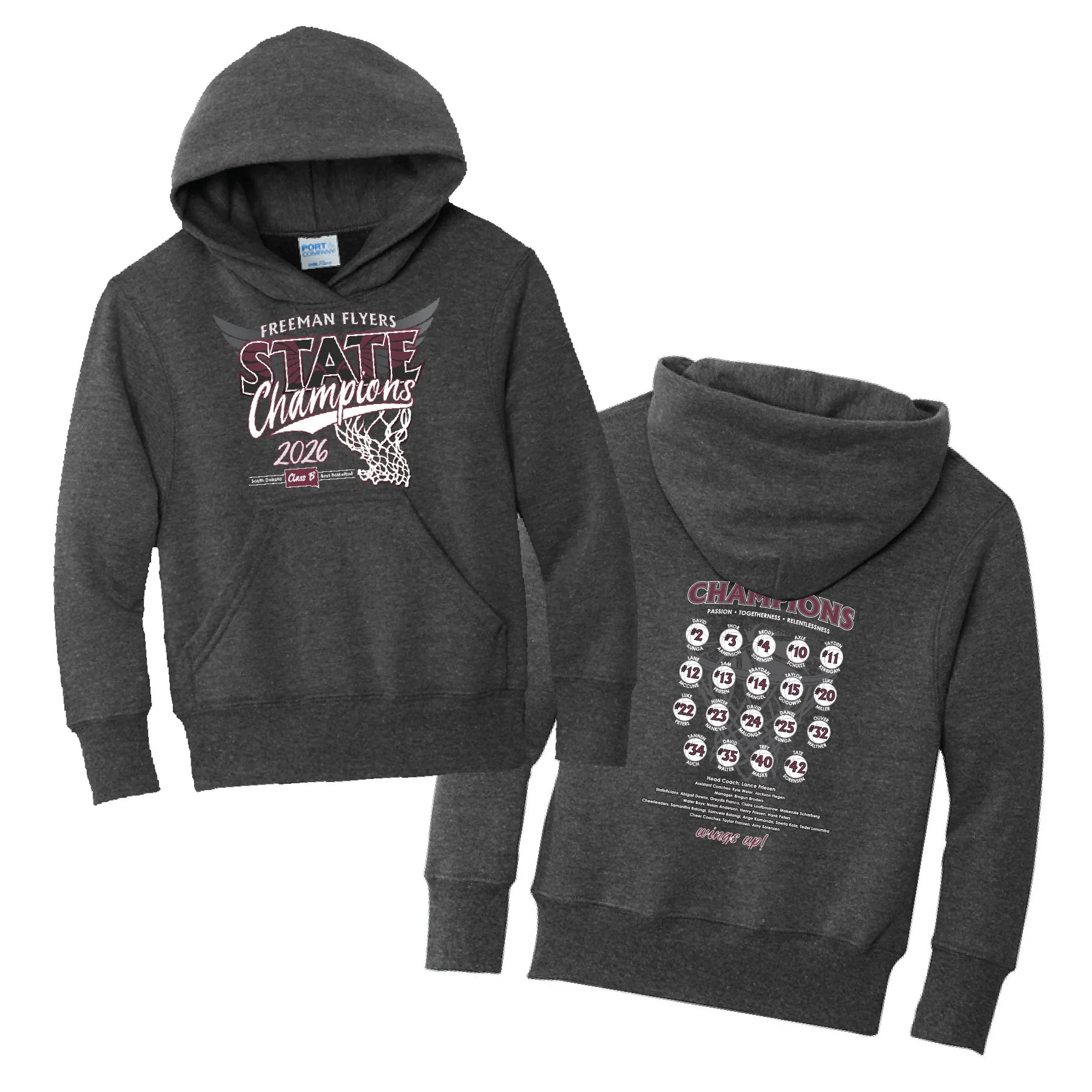 Port & Co™ Youth Core Fleece Pullover Hooded Sweatshirt