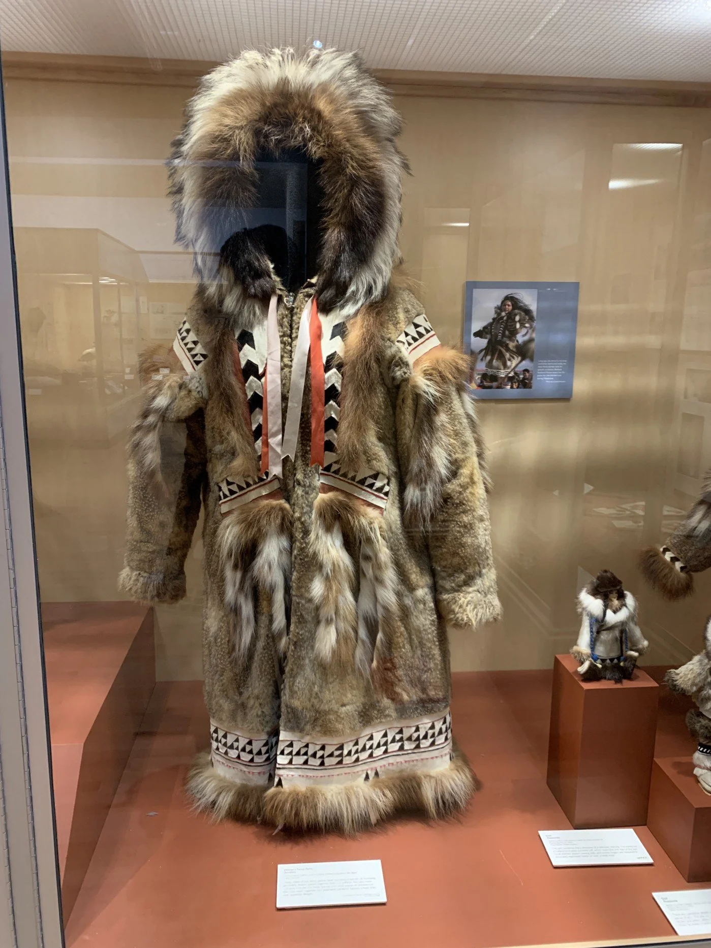 A stunning indigenous jacket at the Iñupiat Heritage Center. It’s open  M-F.