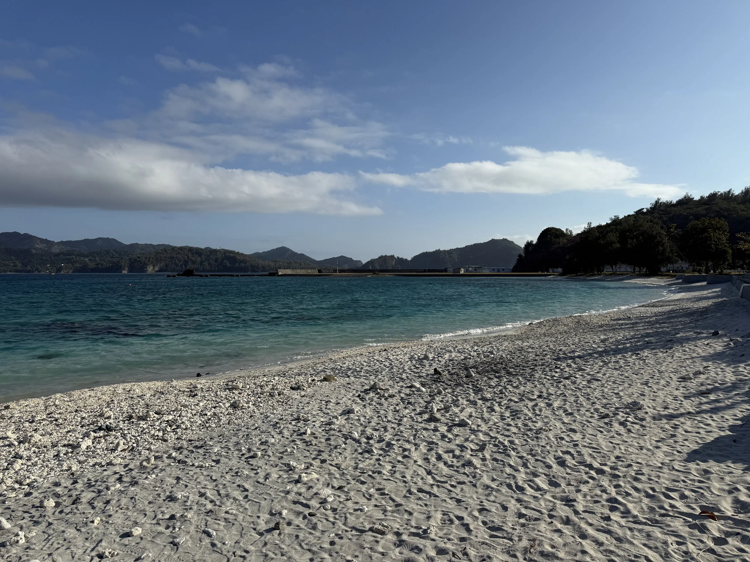 Beach behind visitors center