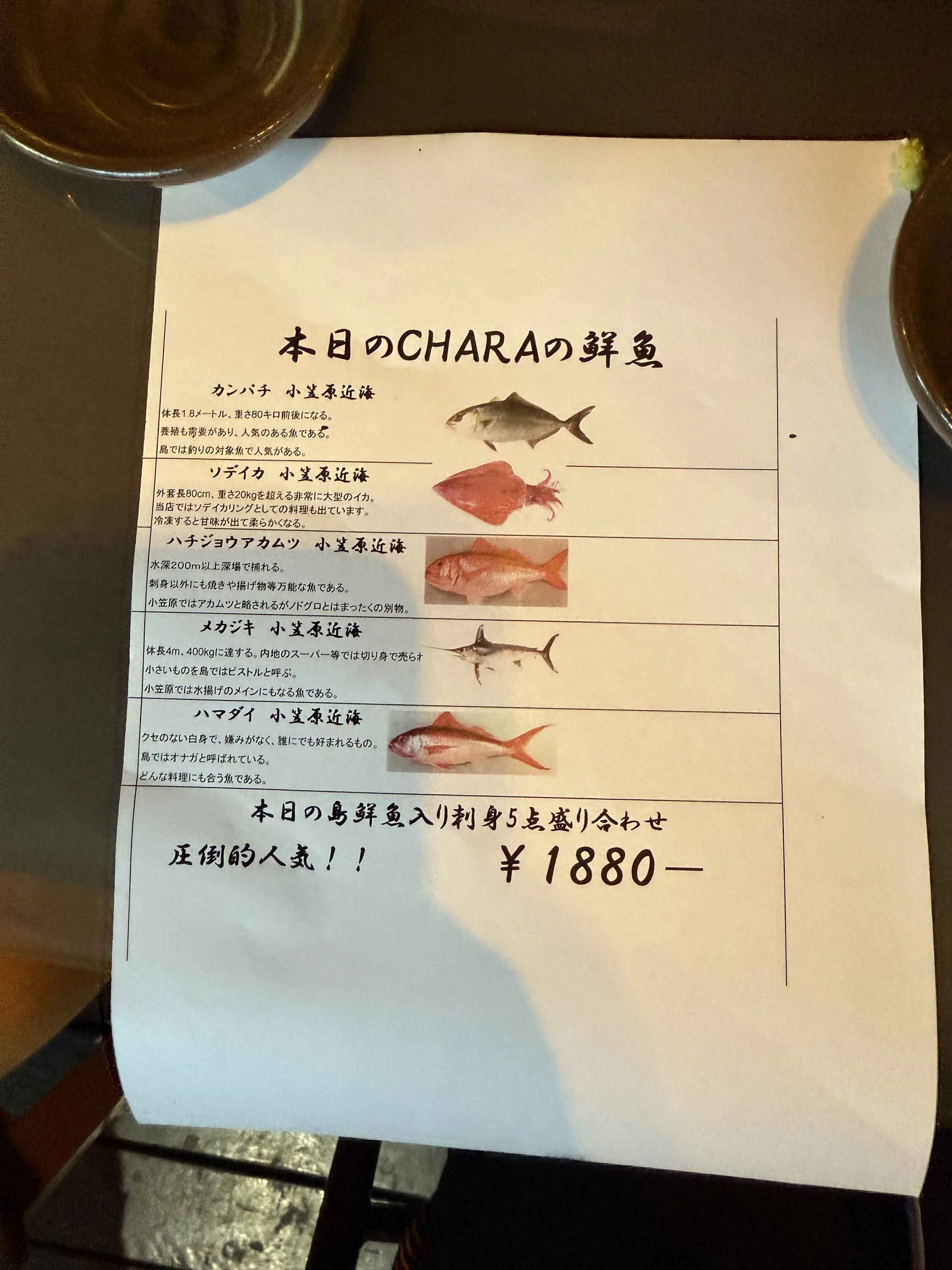 Sashimi Assortment Description