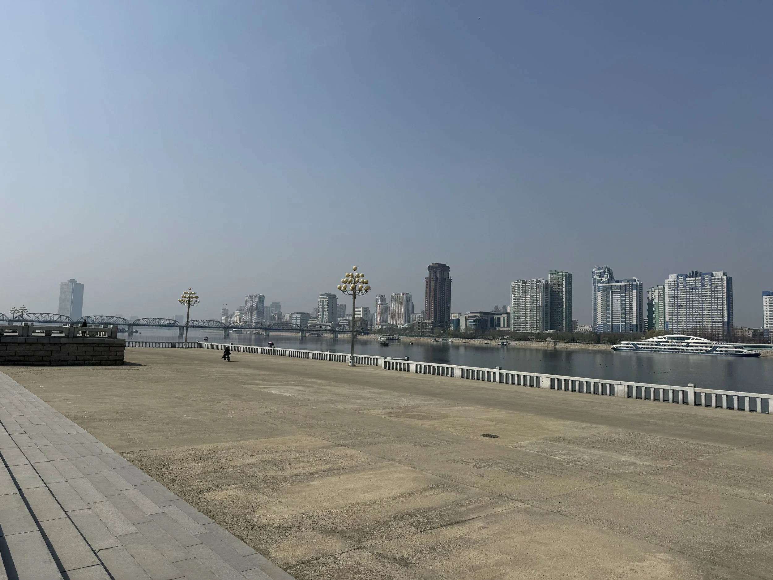 River walk by Juche Tower