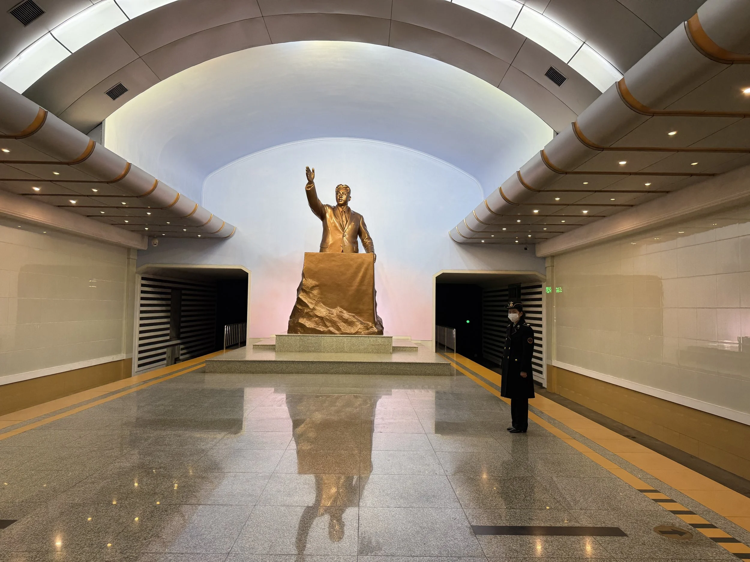 Statue in Pyongyang Metro