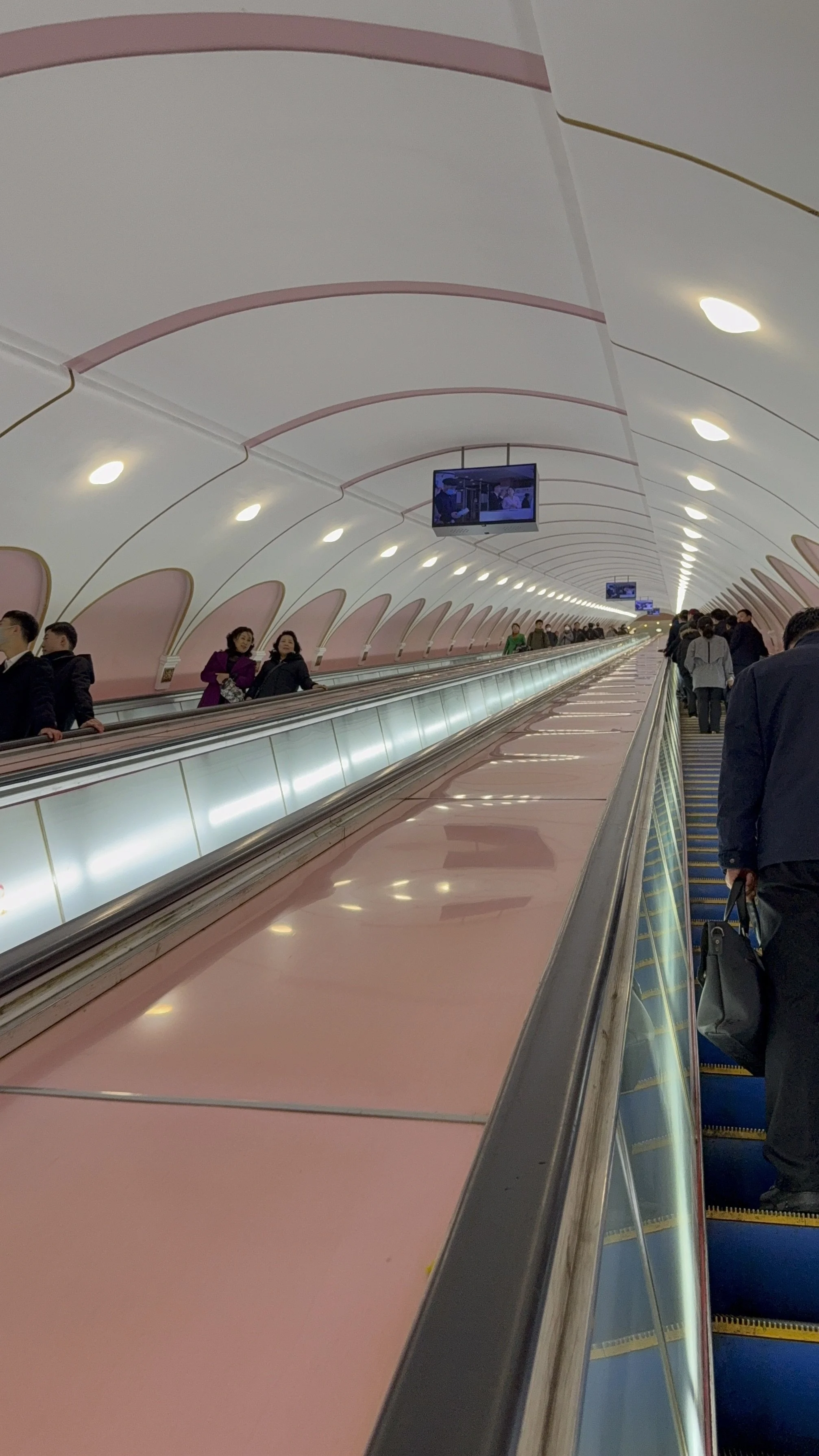 Escalator Up From Pyongyang Metro