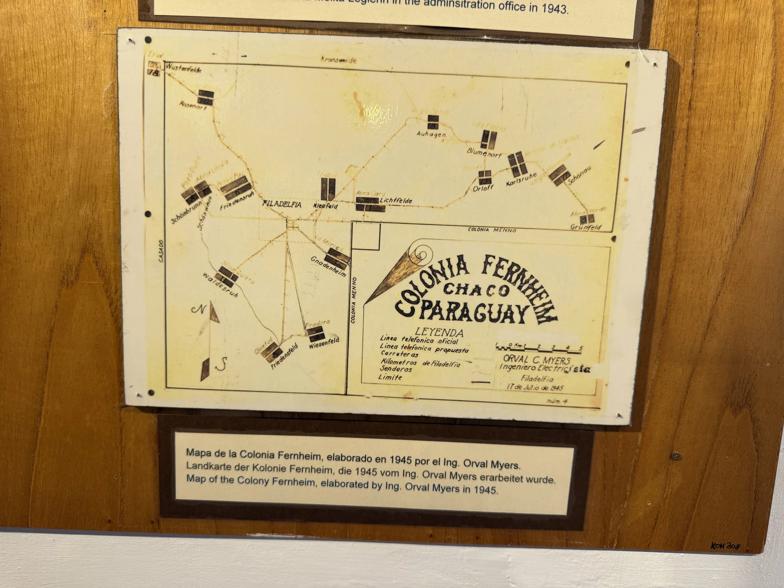 Map of Colonia Fernheim