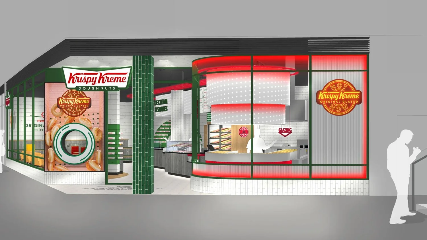 Bespoke interiors and construction for Krispy Kreme stores — interiorbuild