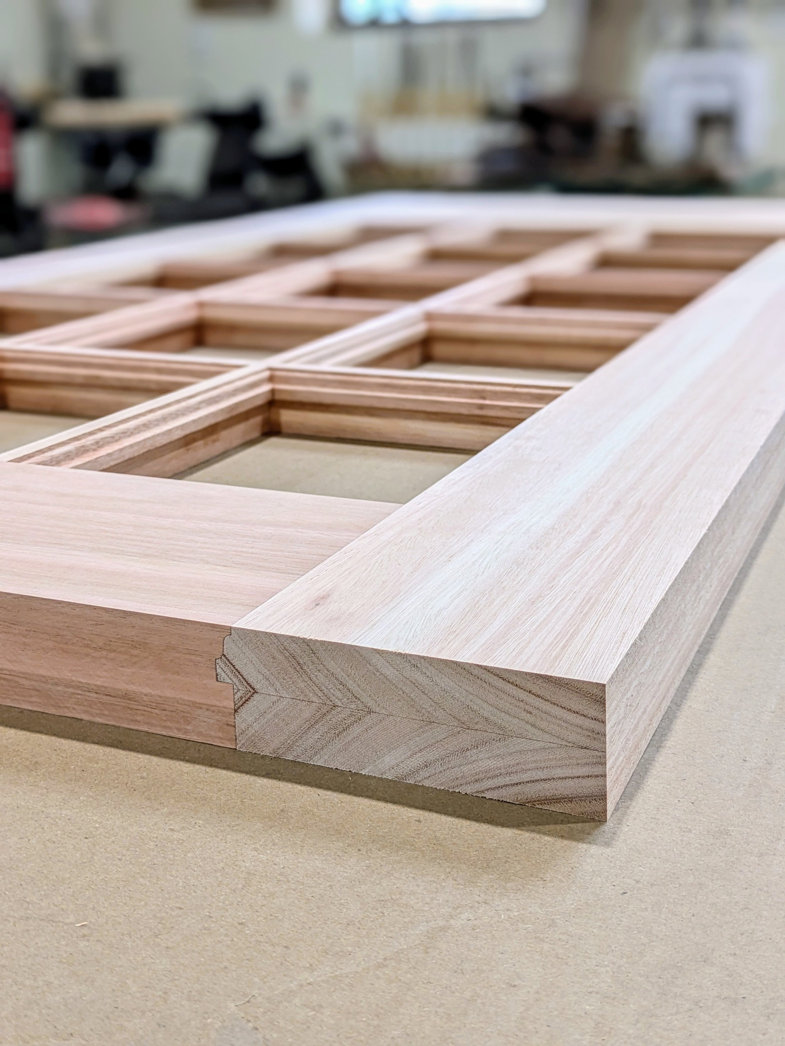 Custom divided light residential door