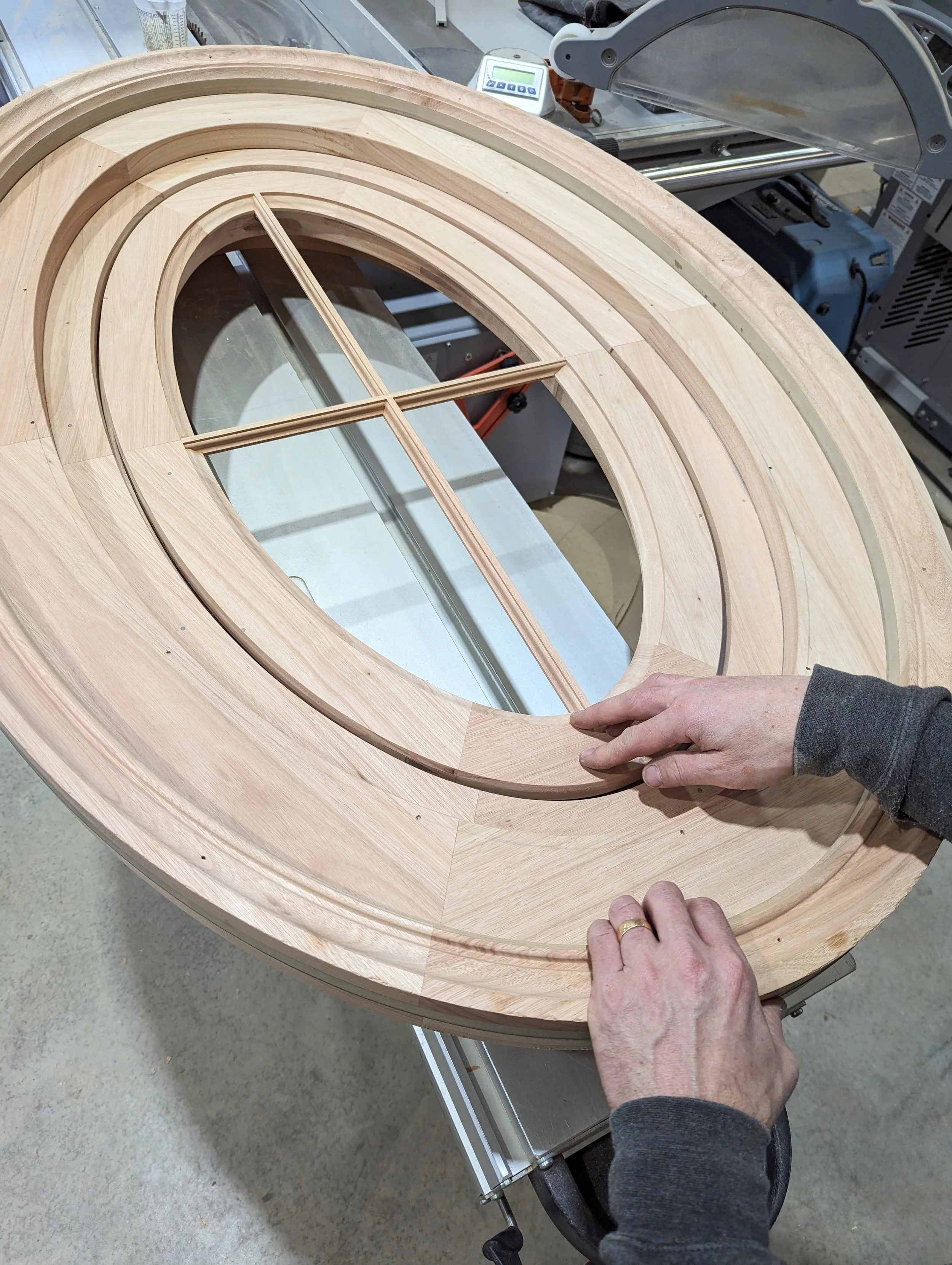 Historic custom oval operable window