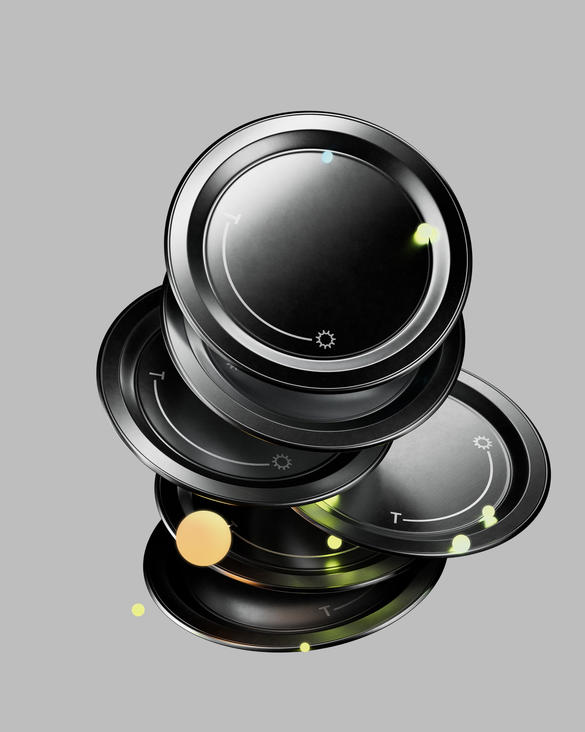 Illustration of plates - C4D - digital illustration - Thomas Pomarelle - A Human Agency - illustration agency - London