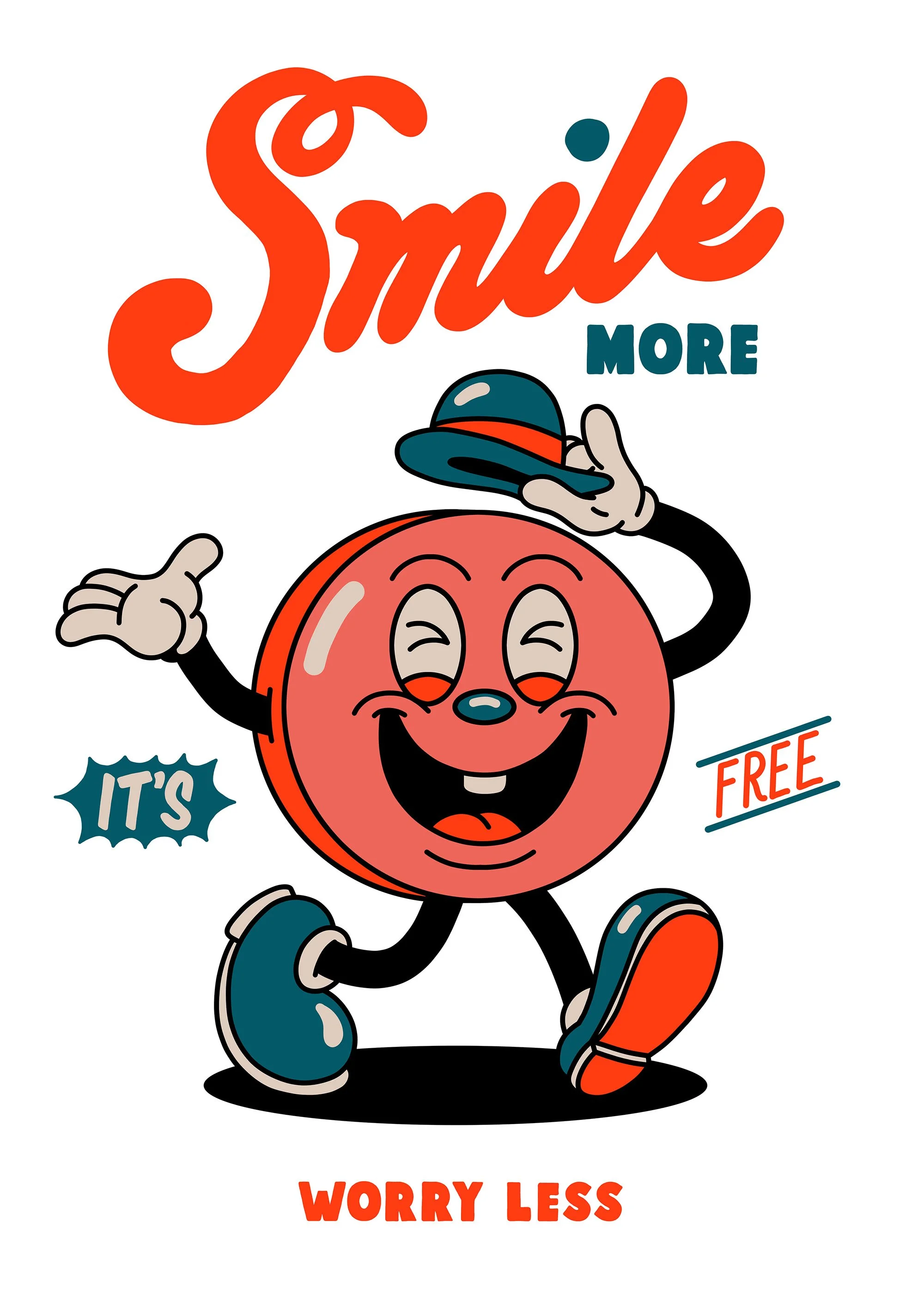 Illustration of someone smiling - illustration - Yeye Weller - A Human Agency - illustration agency - London