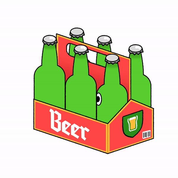 Animation of beer bottles - illustration - Elliot Kruszynski - A Human Agency - illustration agency - London