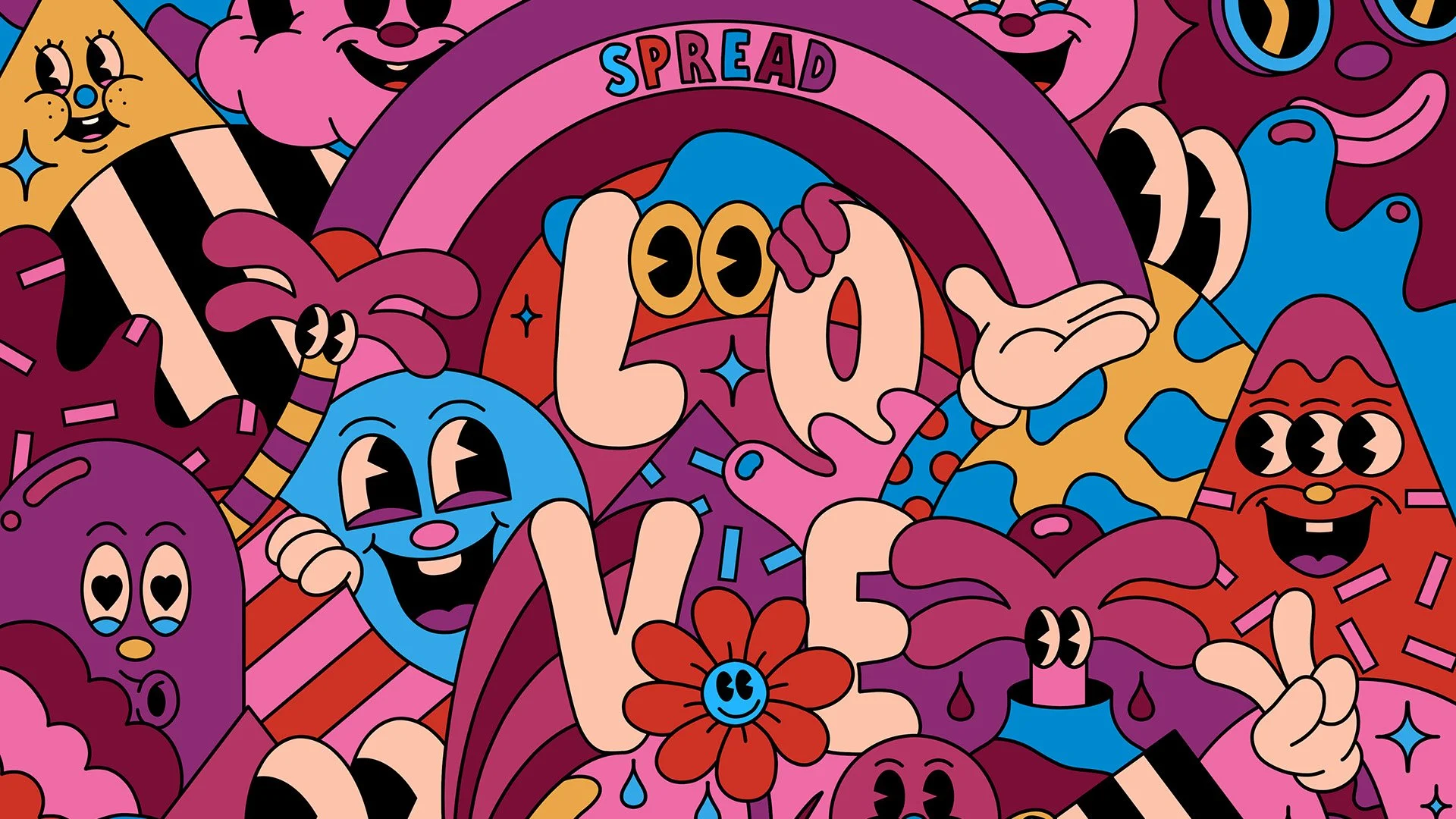 Illustration of love scene - cuphead - illustration - Yeye Weller - A Human Agency - illustration agency - London