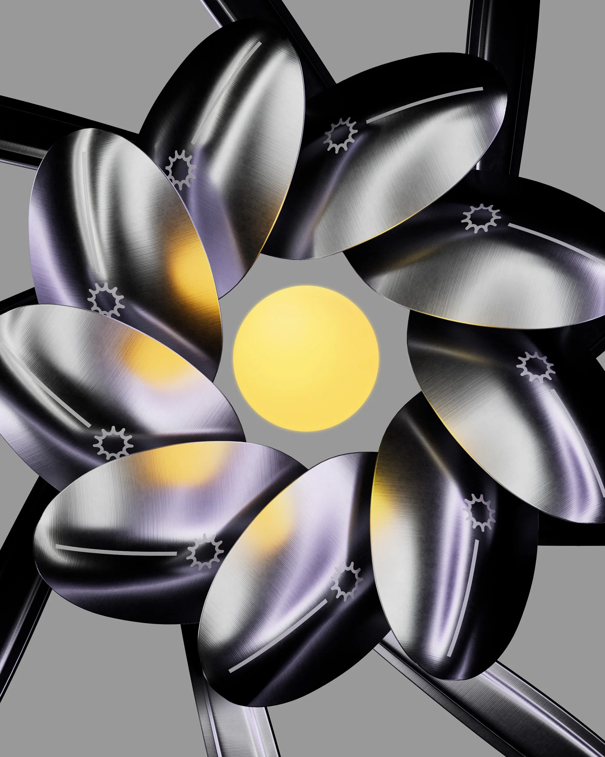 Illustration of spoons - C4D - digital illustration - Thomas Pomarelle - A Human Agency - illustration agency - London