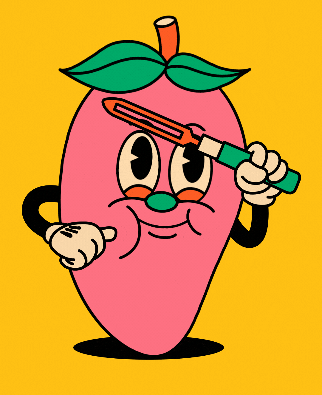 Animation of a mango - Cuphead - illustration - Yeye Weller - A Human Agency - illustration agency - London