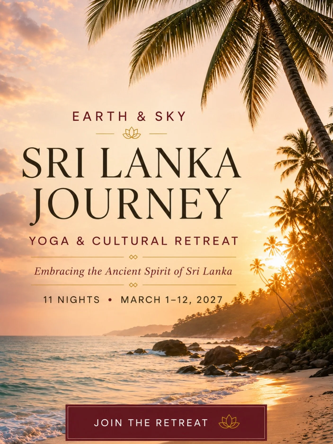 Well what a morning! Bookings opened today on my Sri Lanka Journey 2027 and 6 gorgeous women have already paid their $500 deposit!!!

If this retreat is something you have been considering don&rsquo;t delay.

More info on my website and link above 👆
