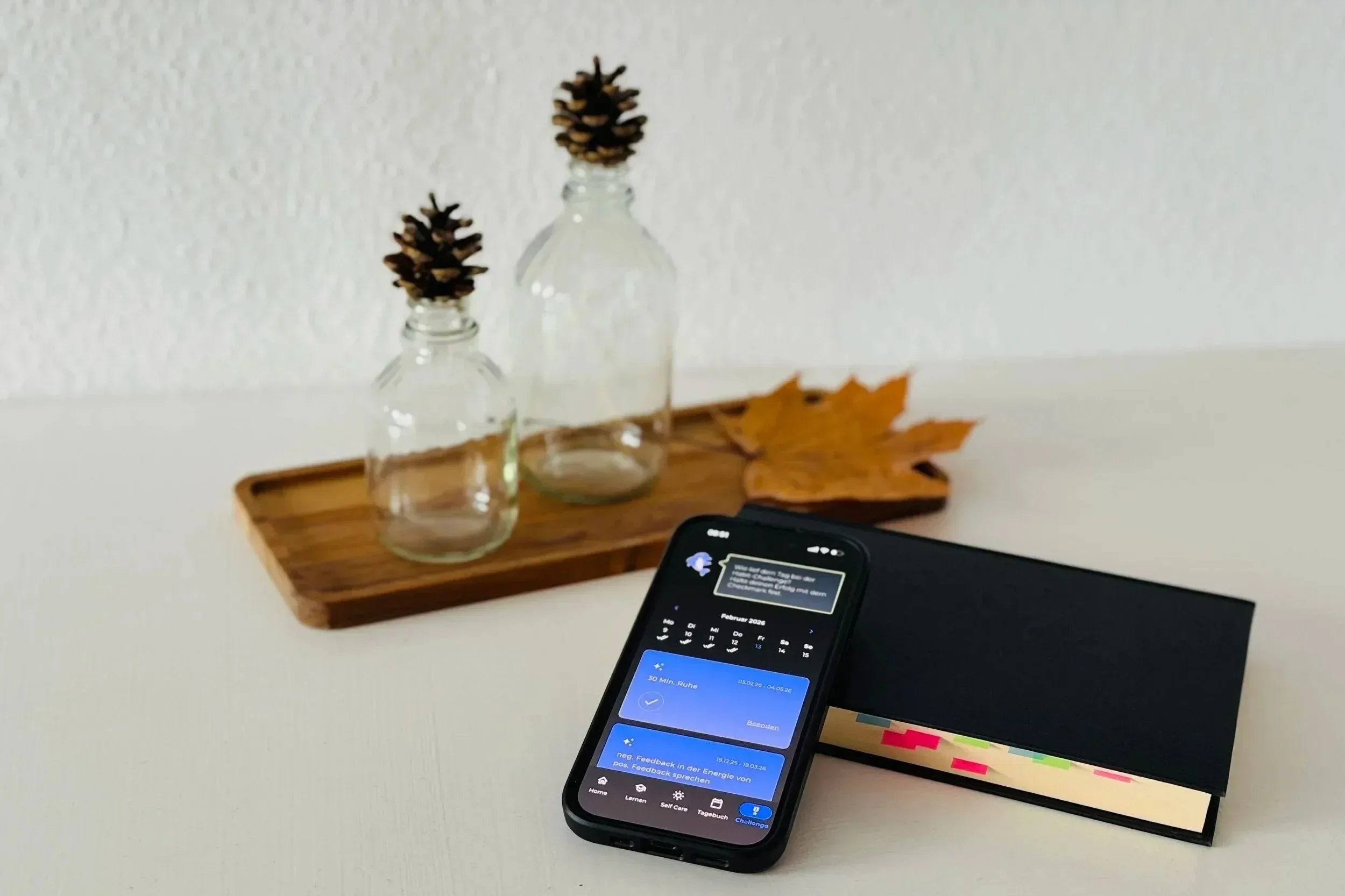 Buch und Smartphone mit App zum Abgrenzung lernen – Vergleich zwischen Nein sagen lernen Buch und digitalem Training