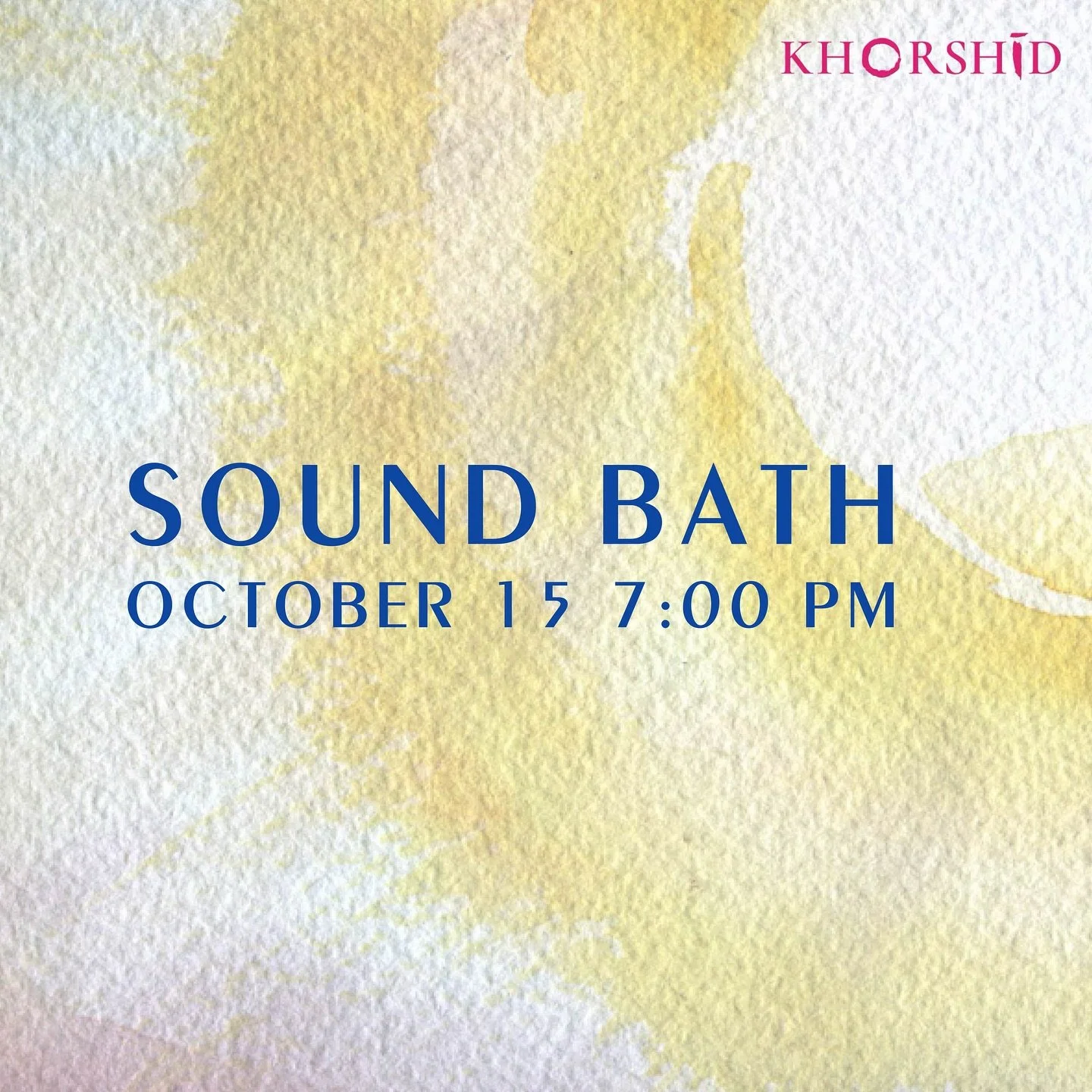 Sound Bath Meditation | October 15 | 7:00 PM 
In Studio | With Andrea Gannella 

About Andrea  from @notesandnirvana 
&mdash;&mdash;&mdash;&mdash;&mdash;
Andrea Gannella is a professional musician, certified music educator, and sound bath artist who 