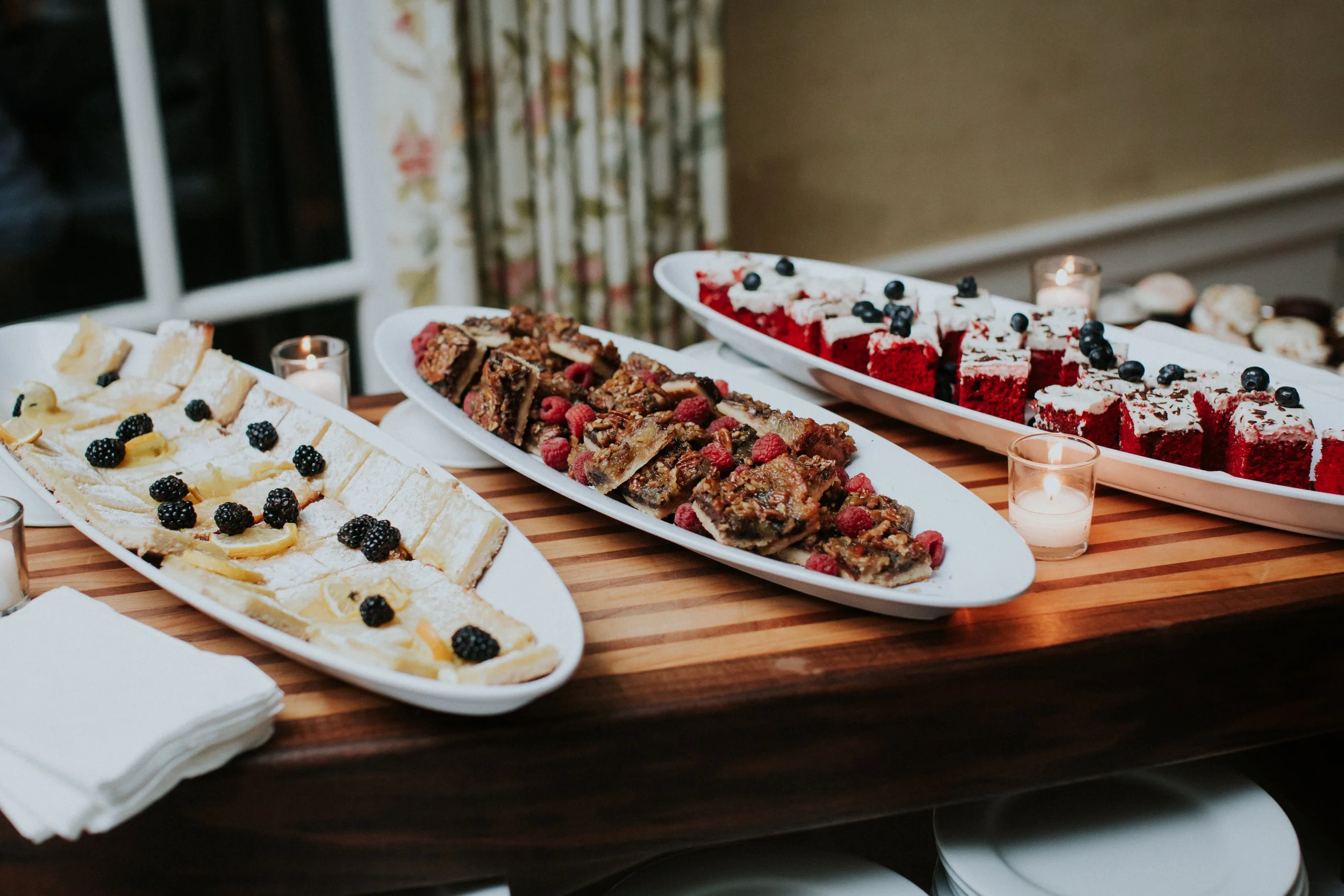 Assorted dessert grazing platter, catering food display