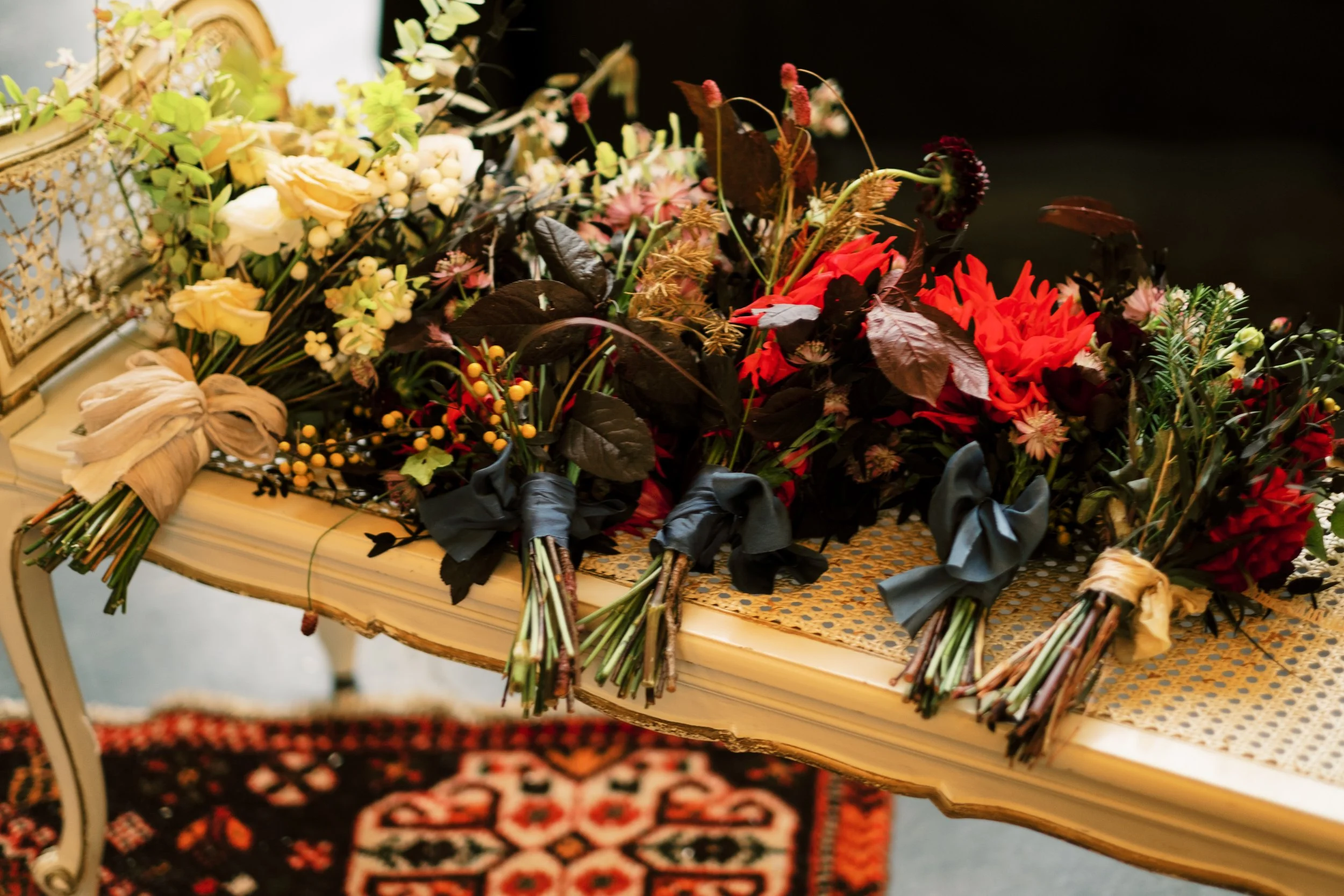 Custom floral posies for wedding bridesmaids