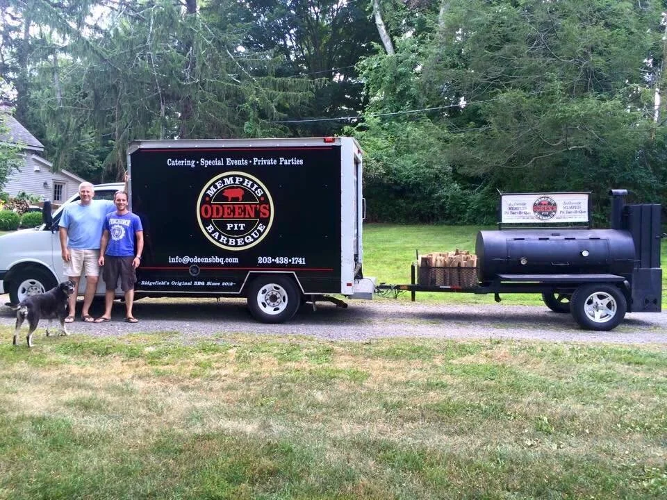 Odeen's catering truck arriving for event setup