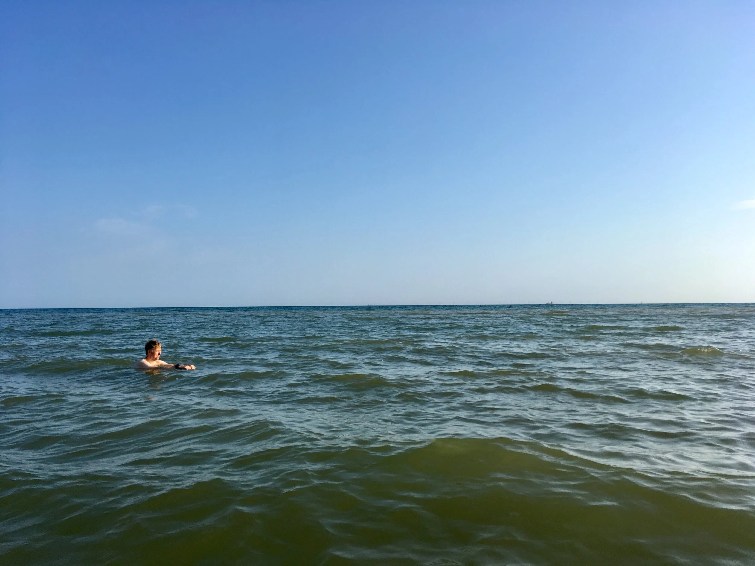 In the sea