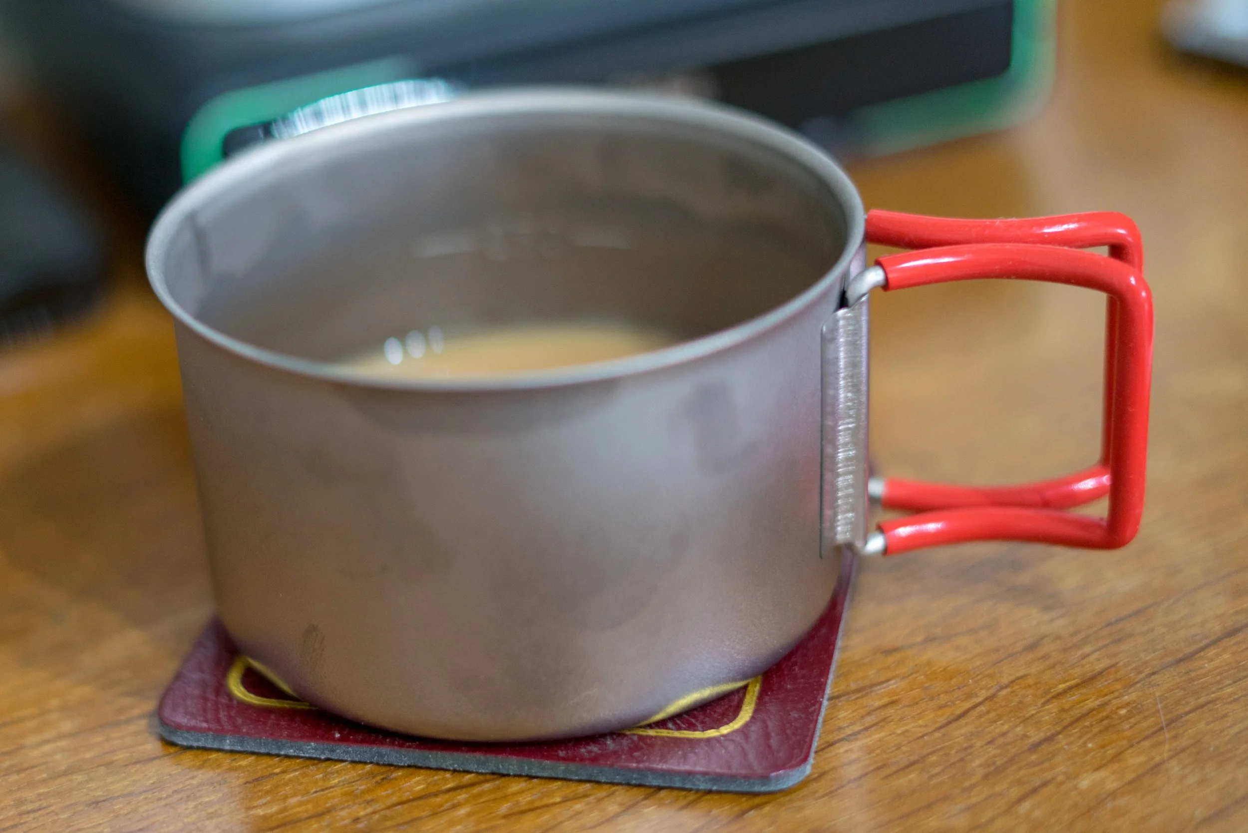 Testing out a new camping mug