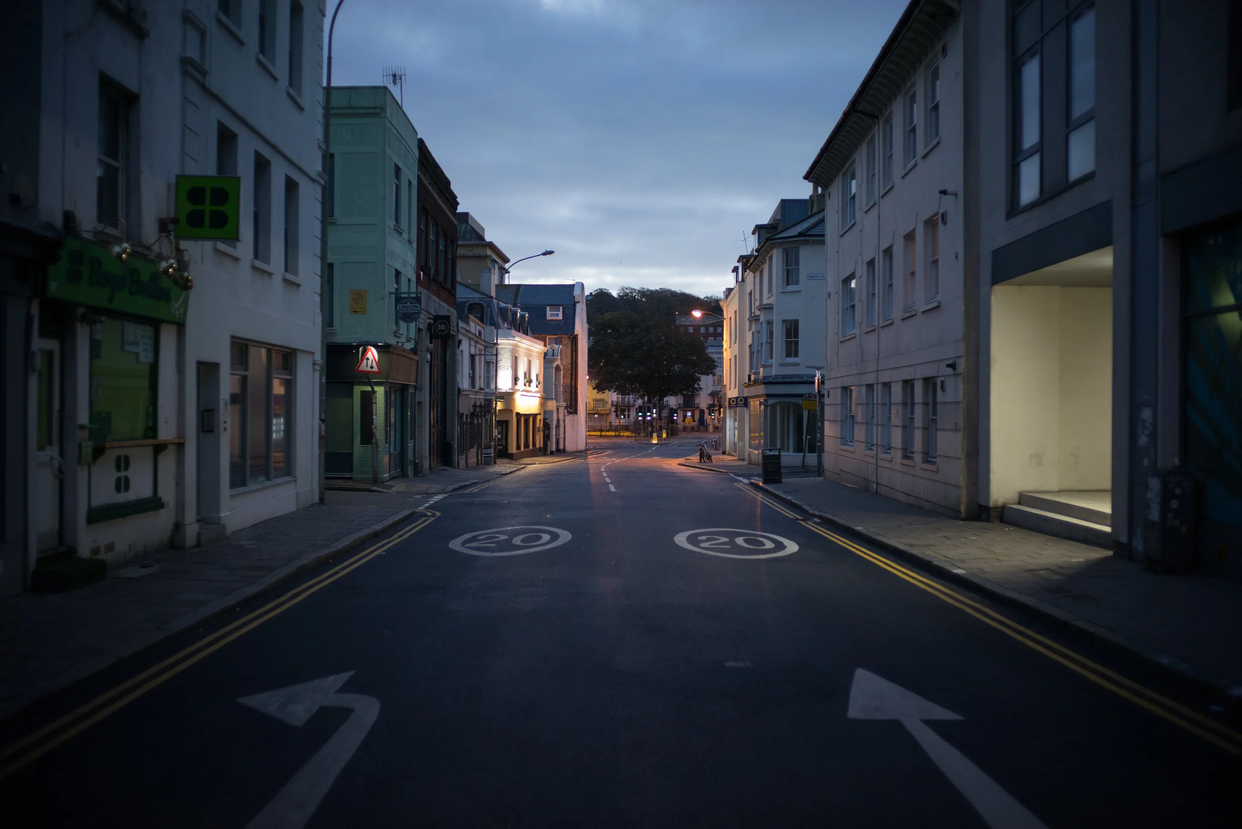Empty streets of the North Laine, Brighton