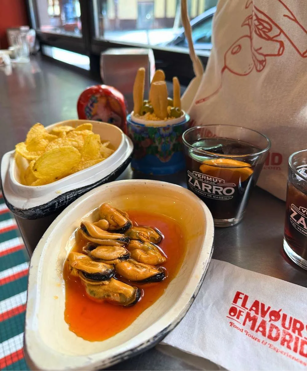 Mussels and chips on the Flavours of Madrid tapas tour.jpg