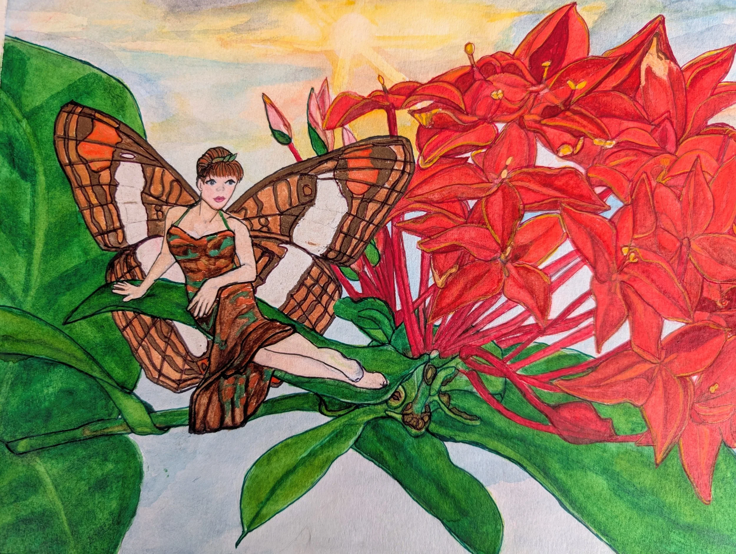 Regional Extinction Date: 2005 Dallas texas
Spot-celled Sister (Adelpha basiloides)
Food Plant: Flame of the woods (Ixora coccinea)
Inspired by: Laganja Estranja