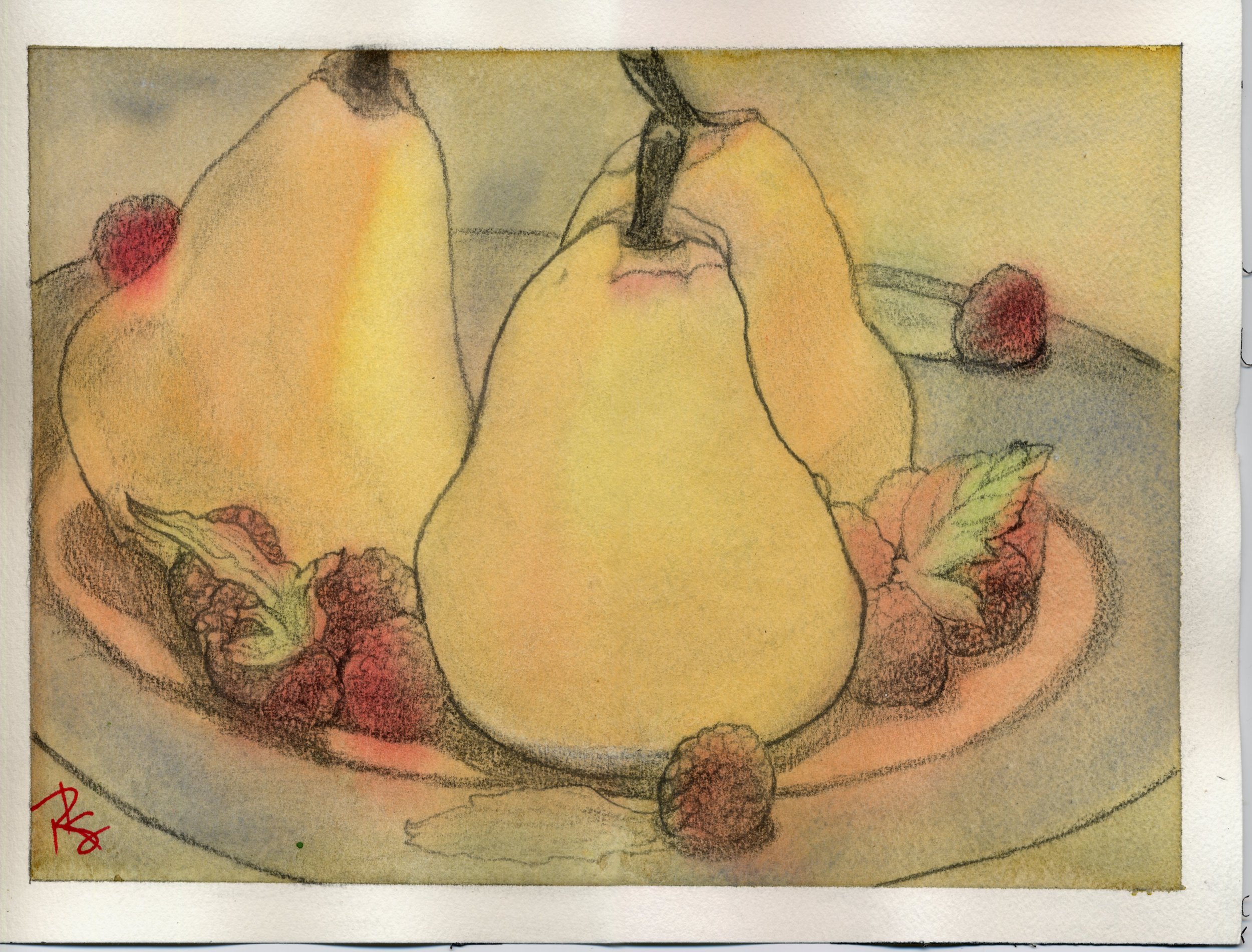 Pears (9 x 12) Watercolor
