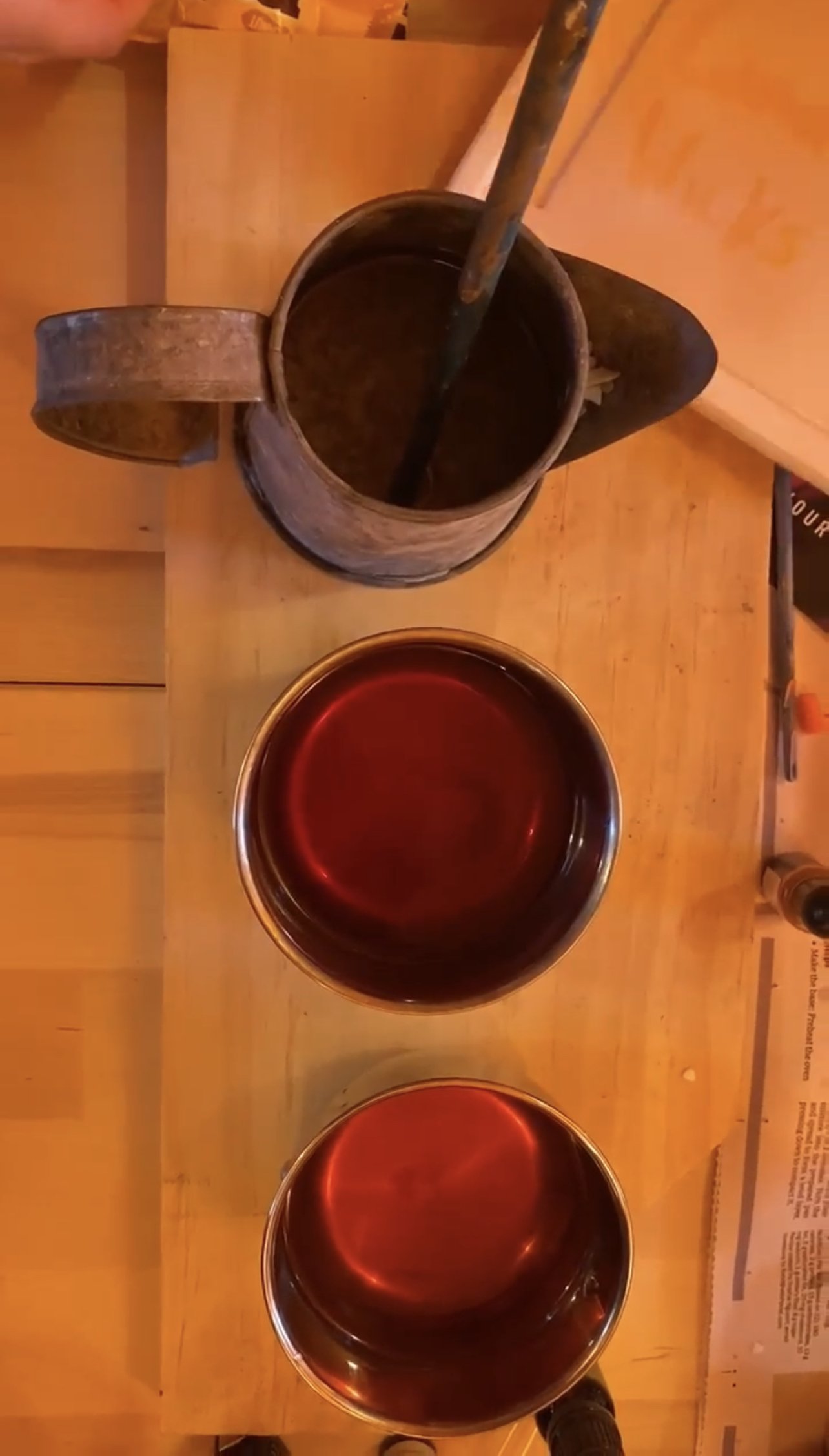 Testing out our candle dye and scents!