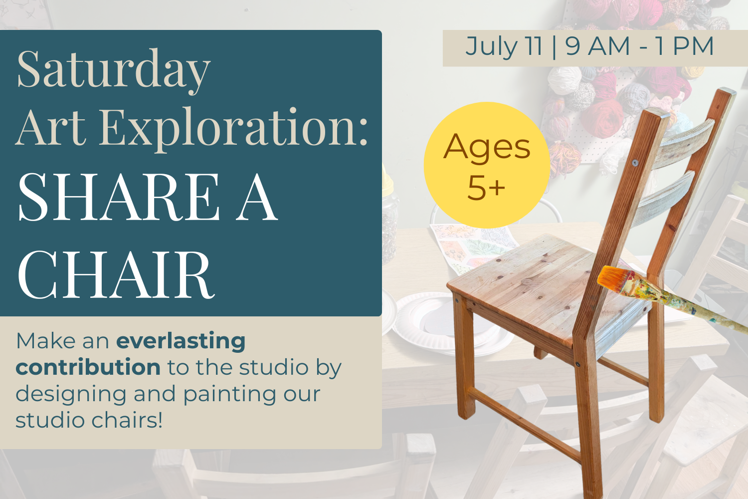 Saturday Art Exploration: SHARE A CHAIR