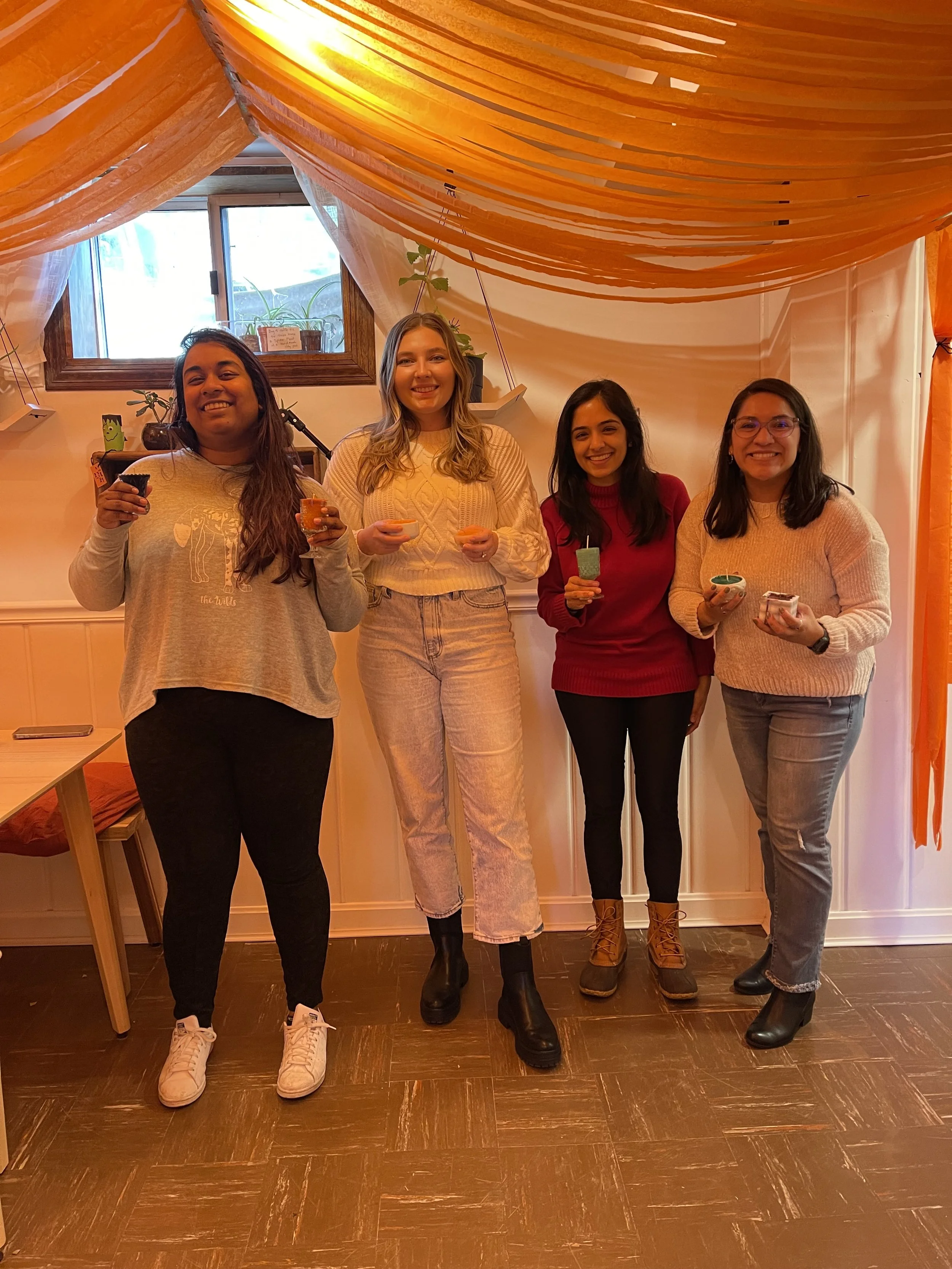 Our first workshop participants loved their candles! The studio smelled delightful afterwards!