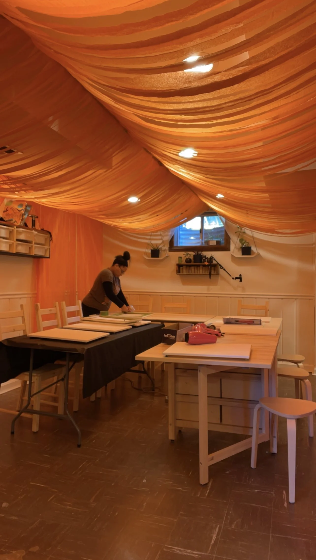 Setting up shop for our first paint & sip class!