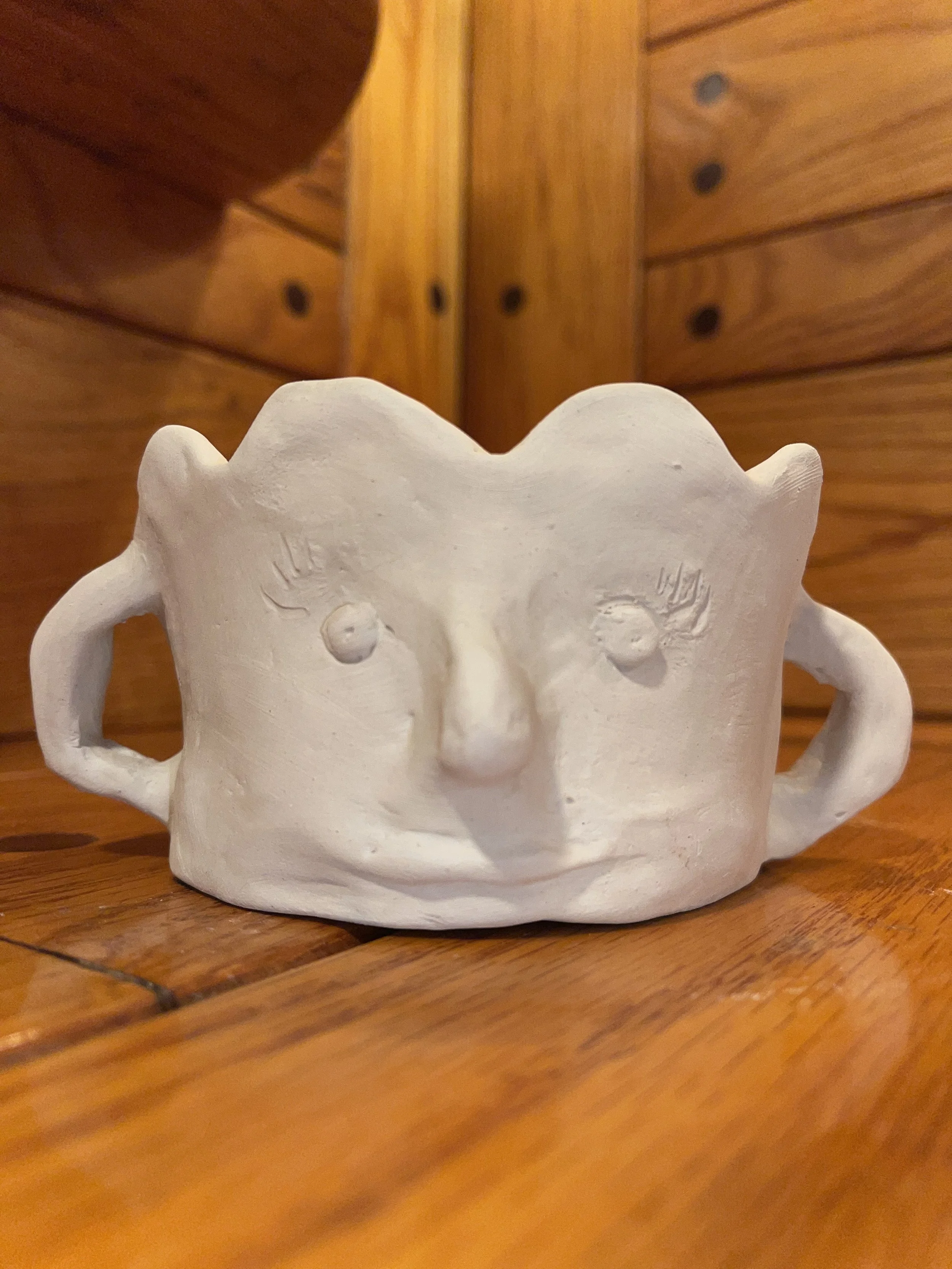Megan,  Greenware Clay, 2021