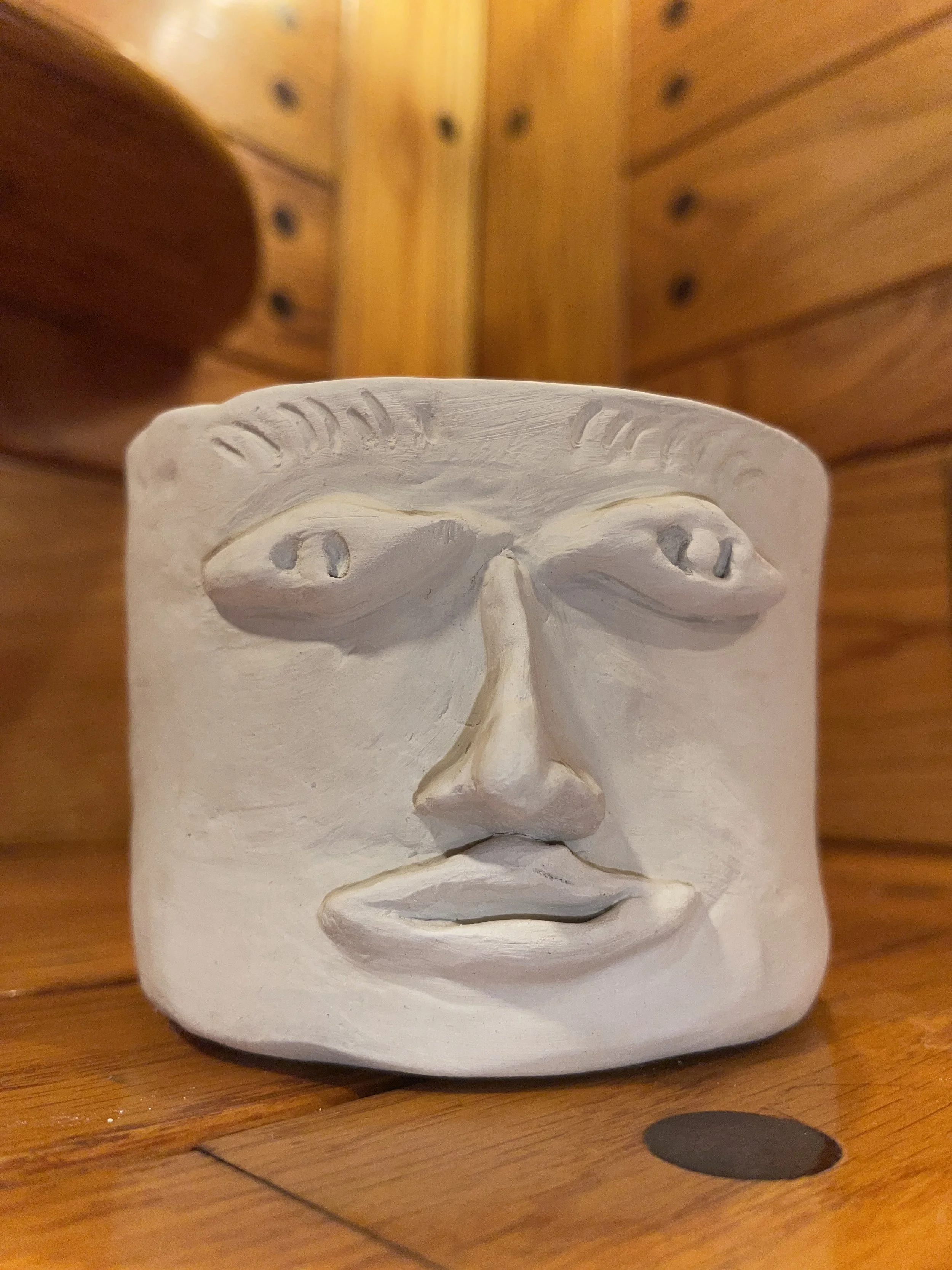 Cindy, Greenware Clay, 2021