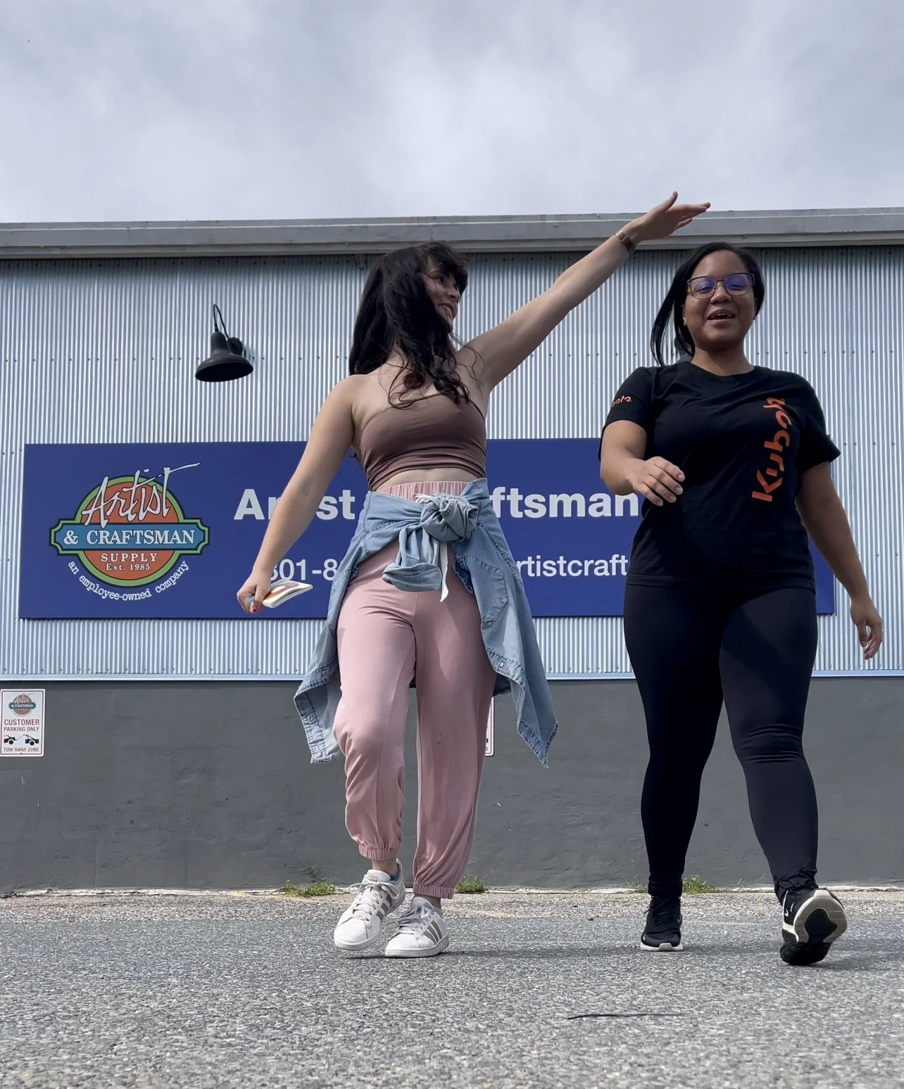 Ann Marie believing she is taller than Briana - when in fact, they are both 5'3" and change 