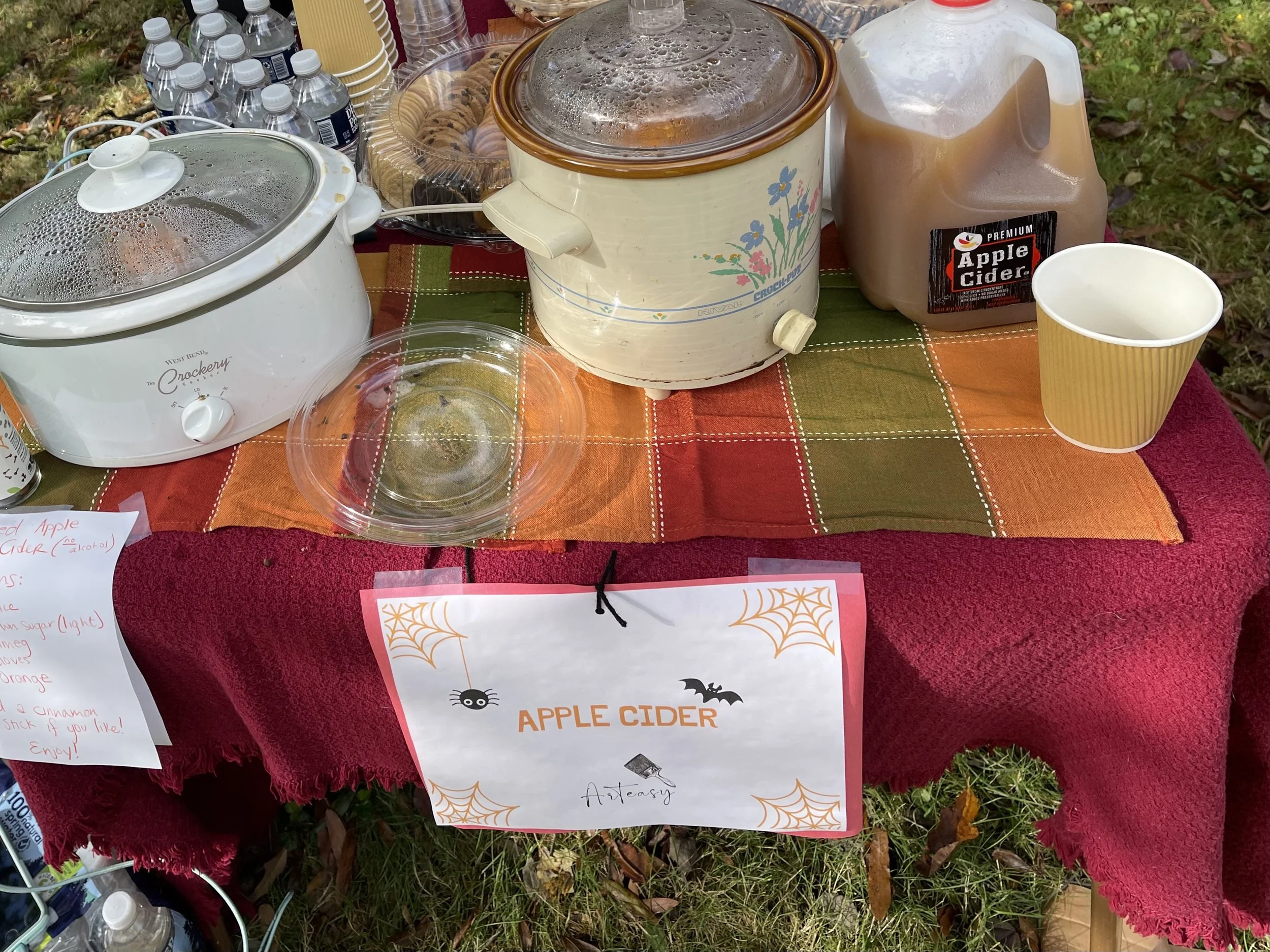 Hot apple cider and other fall snacks!
