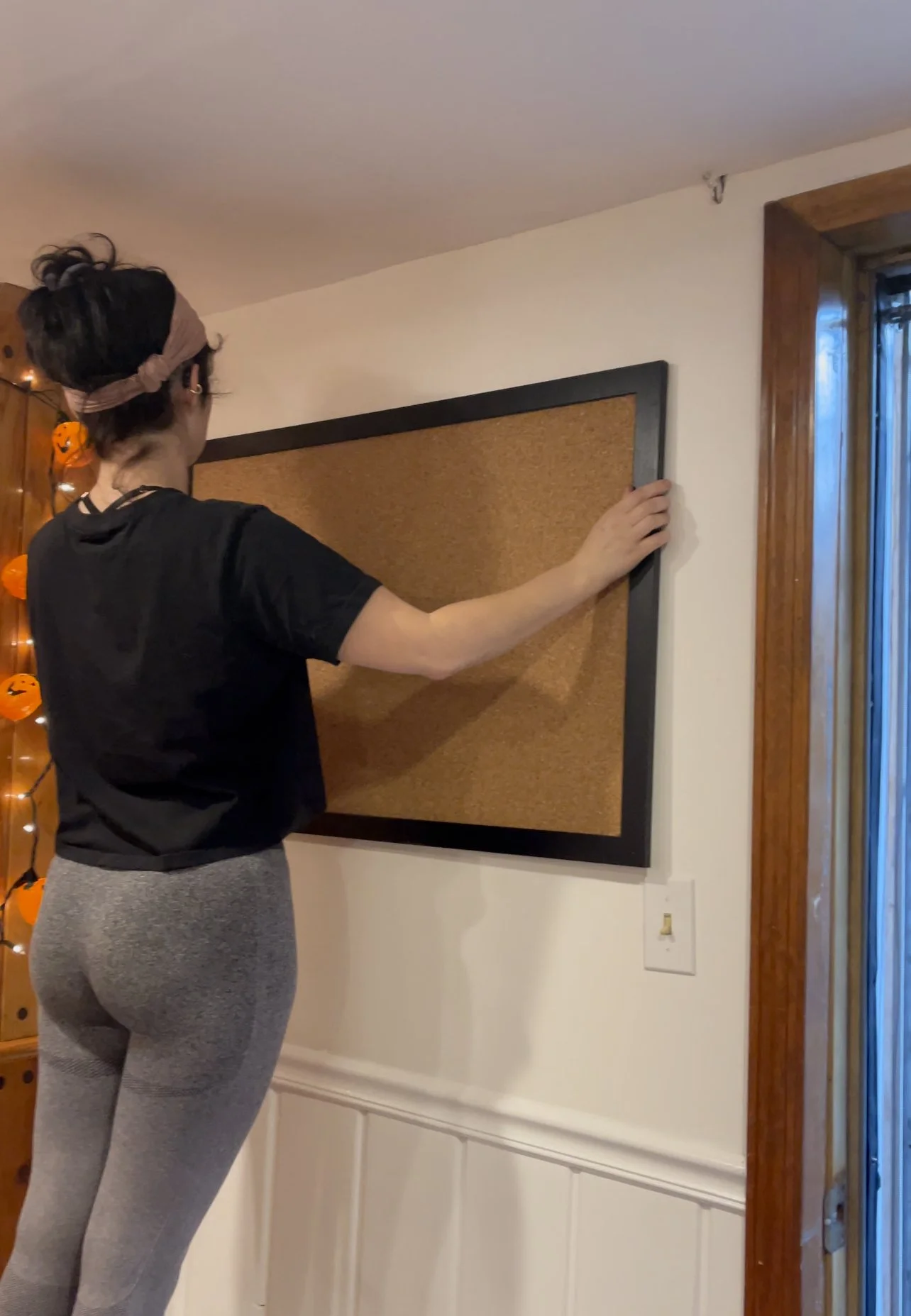 A bulletin board is essential to any art space - to share memories, inspiration, memos, ads, business cards, and more :D