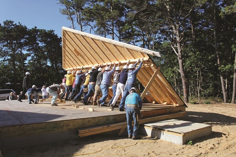 Habitat home-raising in Wellfleet 3