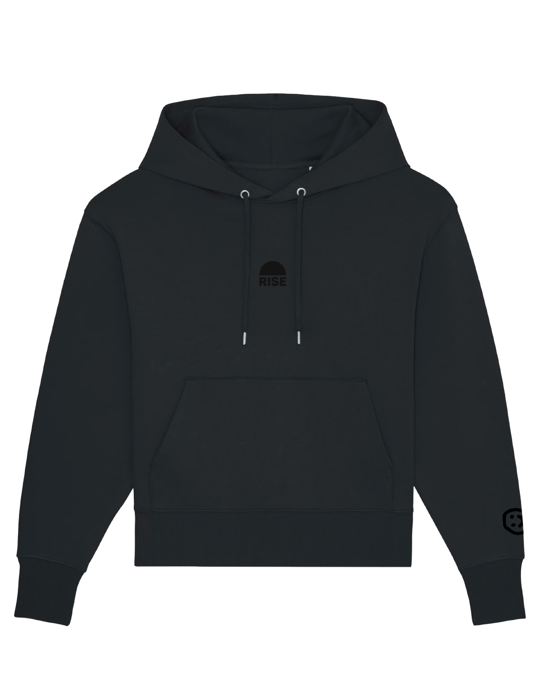 Rise Hoodie - Black on Black - Front.png