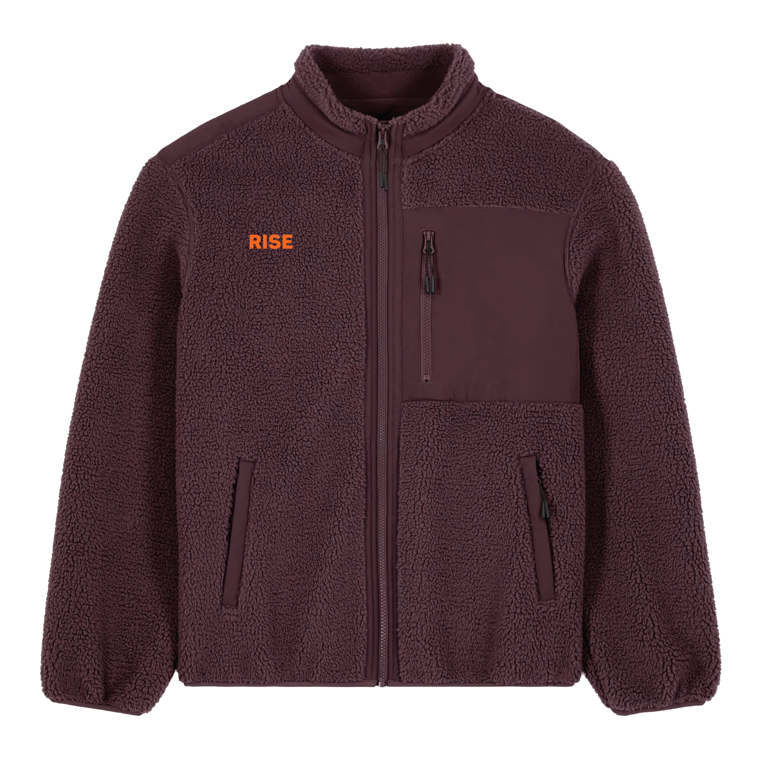 Rise Fleece - Red Brown Front.png