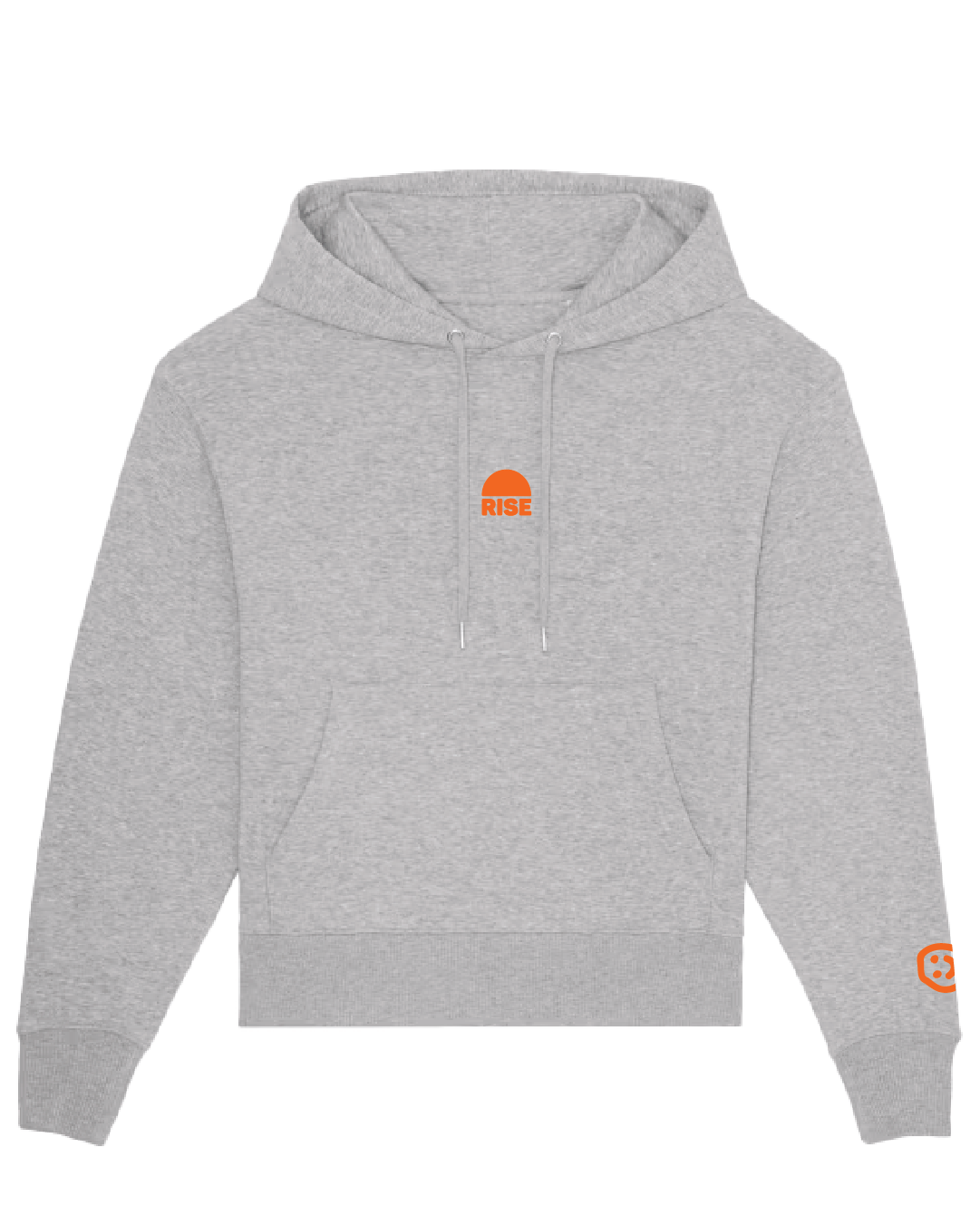 Rise Hoodie - Orange on Grey - Front.png