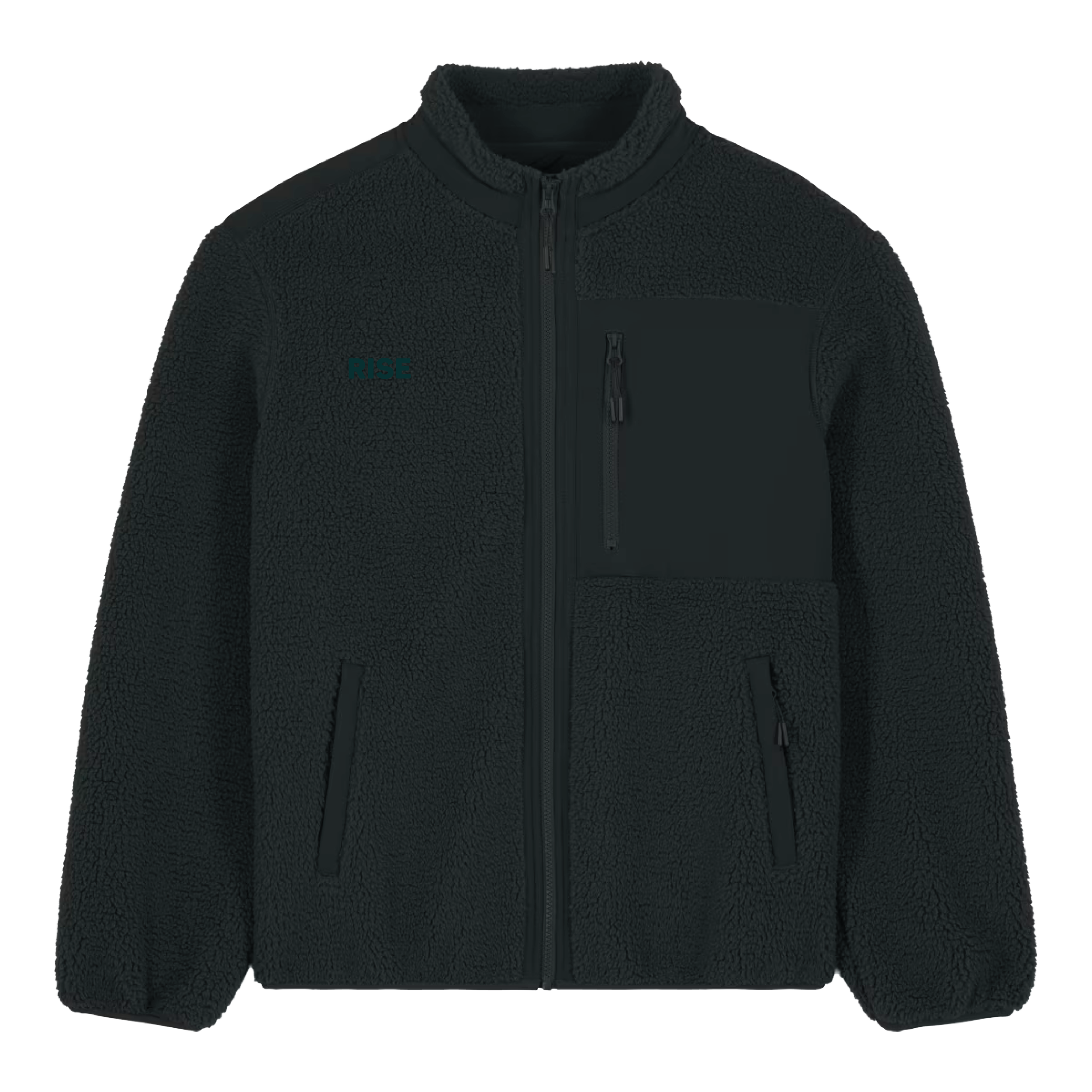 Rise Fleece - Black Front.png