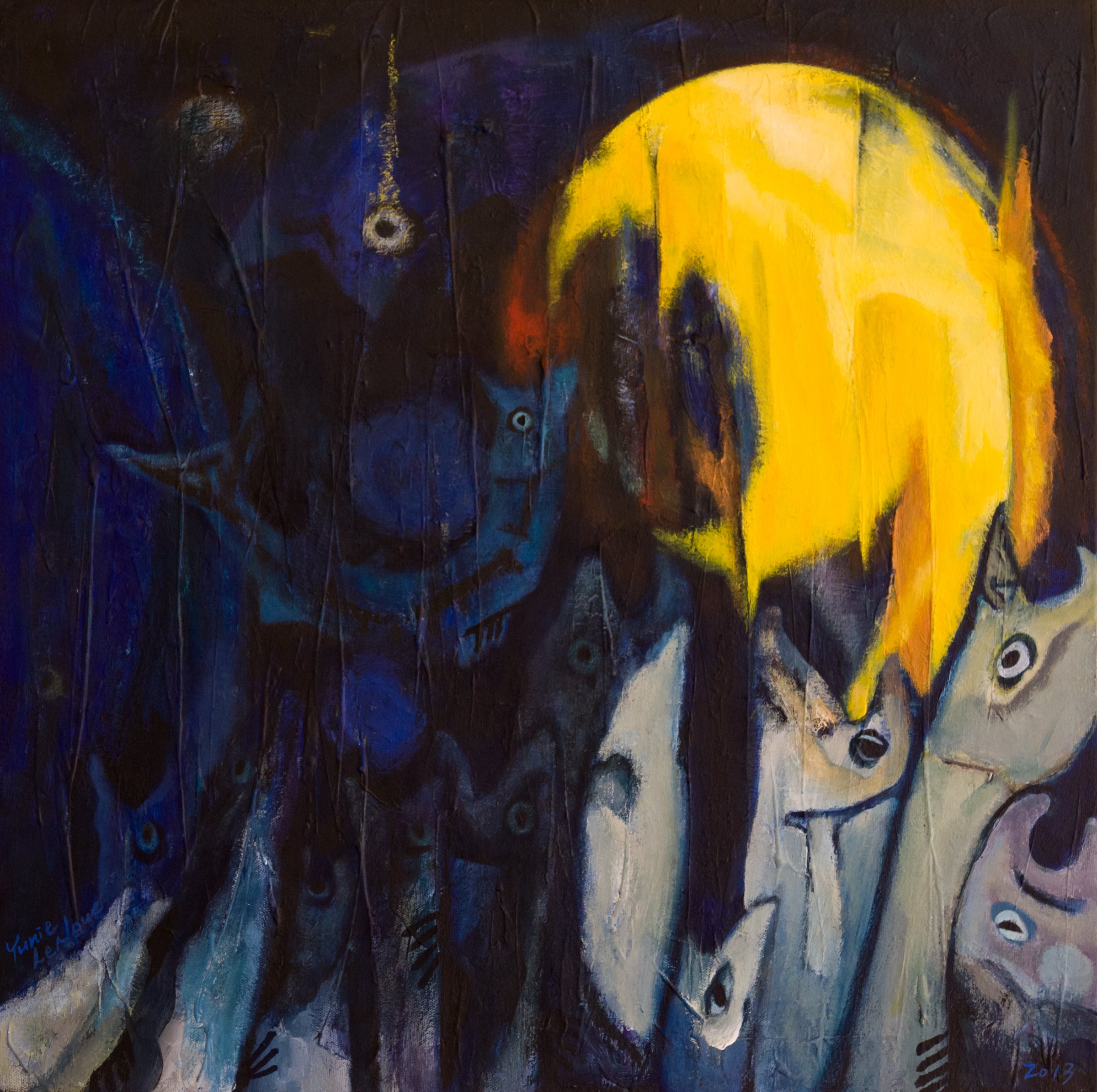 Recurrence-Fullness, 24" X 24", Acrylic on Canvas, 2013.