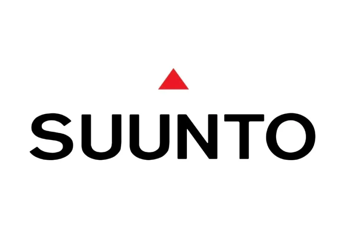 Suunto logo with black text and a small red triangle above the 'U'