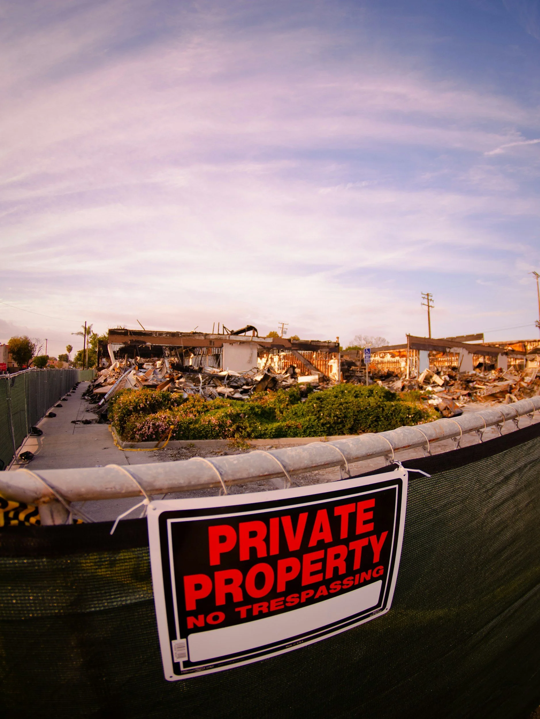 House with private property sign