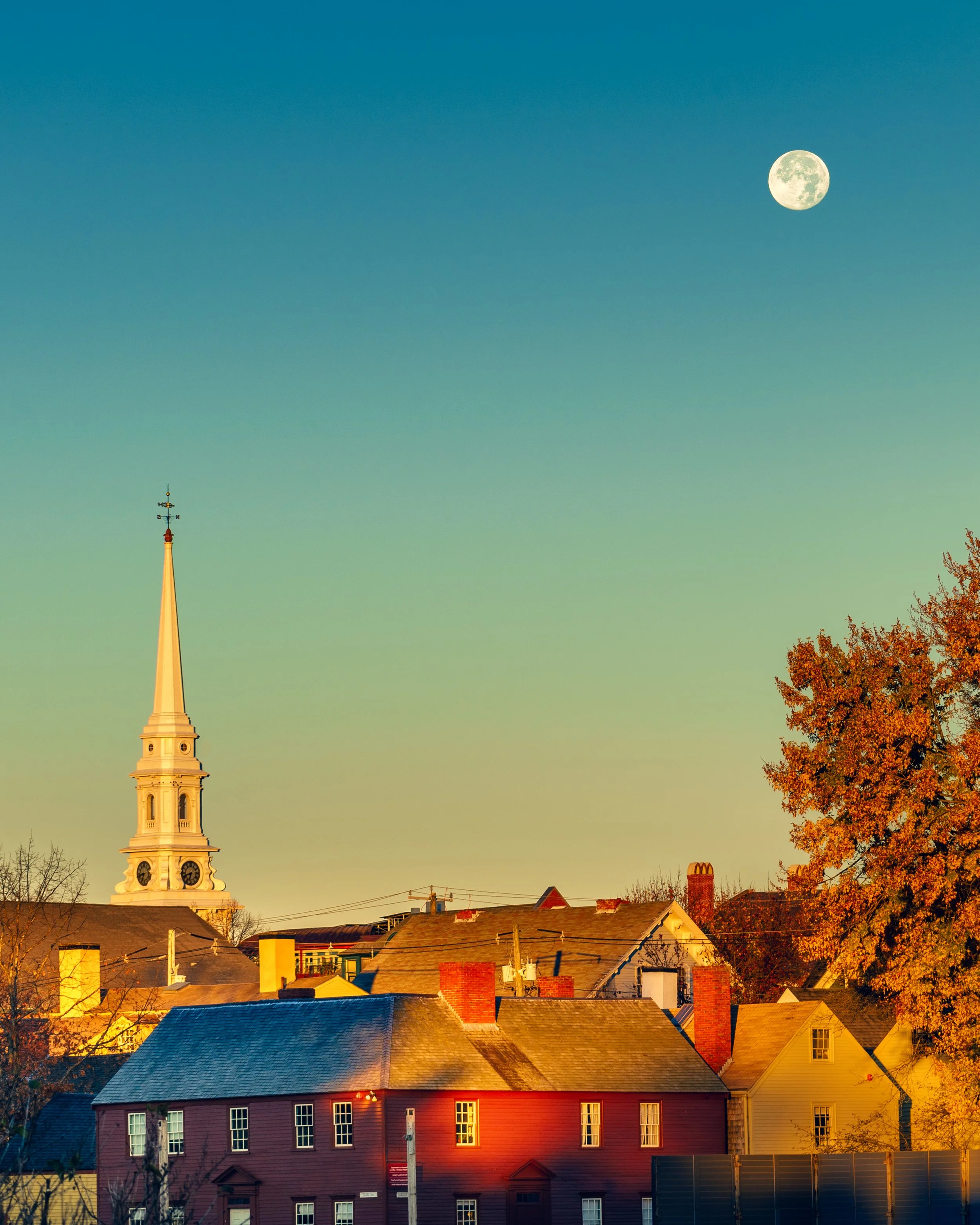 Full Moon over Strawbery Banke
