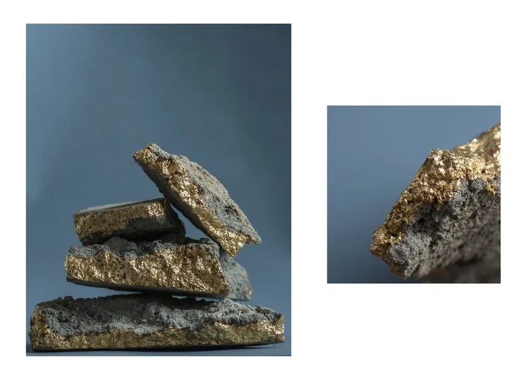 24k gold on a broken sidewalk slab taken from a construction site in Bushwick, Brooklyn in 2015.
137 Eldert St (b. 1925): Three-unit rowhouse. Sold in 2014 for $370,000. Demolished.

AD: Four-unit condominium built on the lot; units sold for $2.79 mi