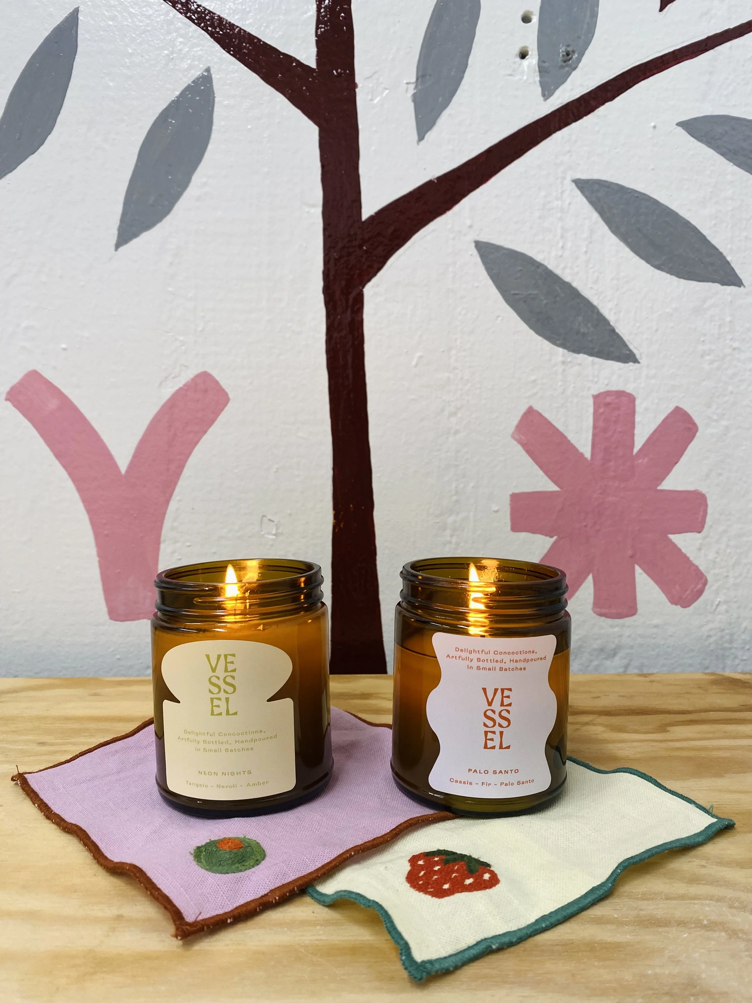 Neon Nights + Palo Santo Candle Bundle