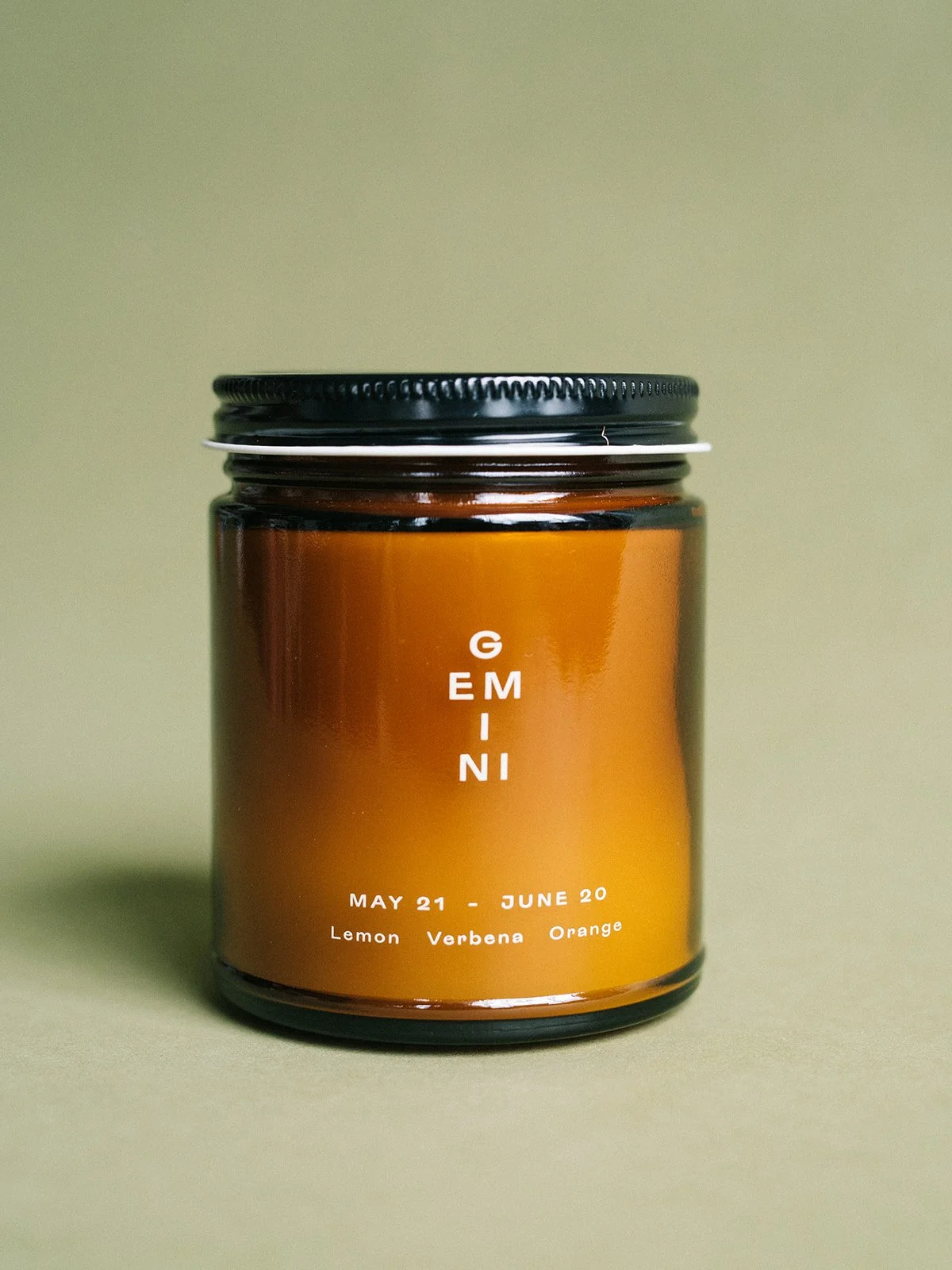 Gemini zodiac candle